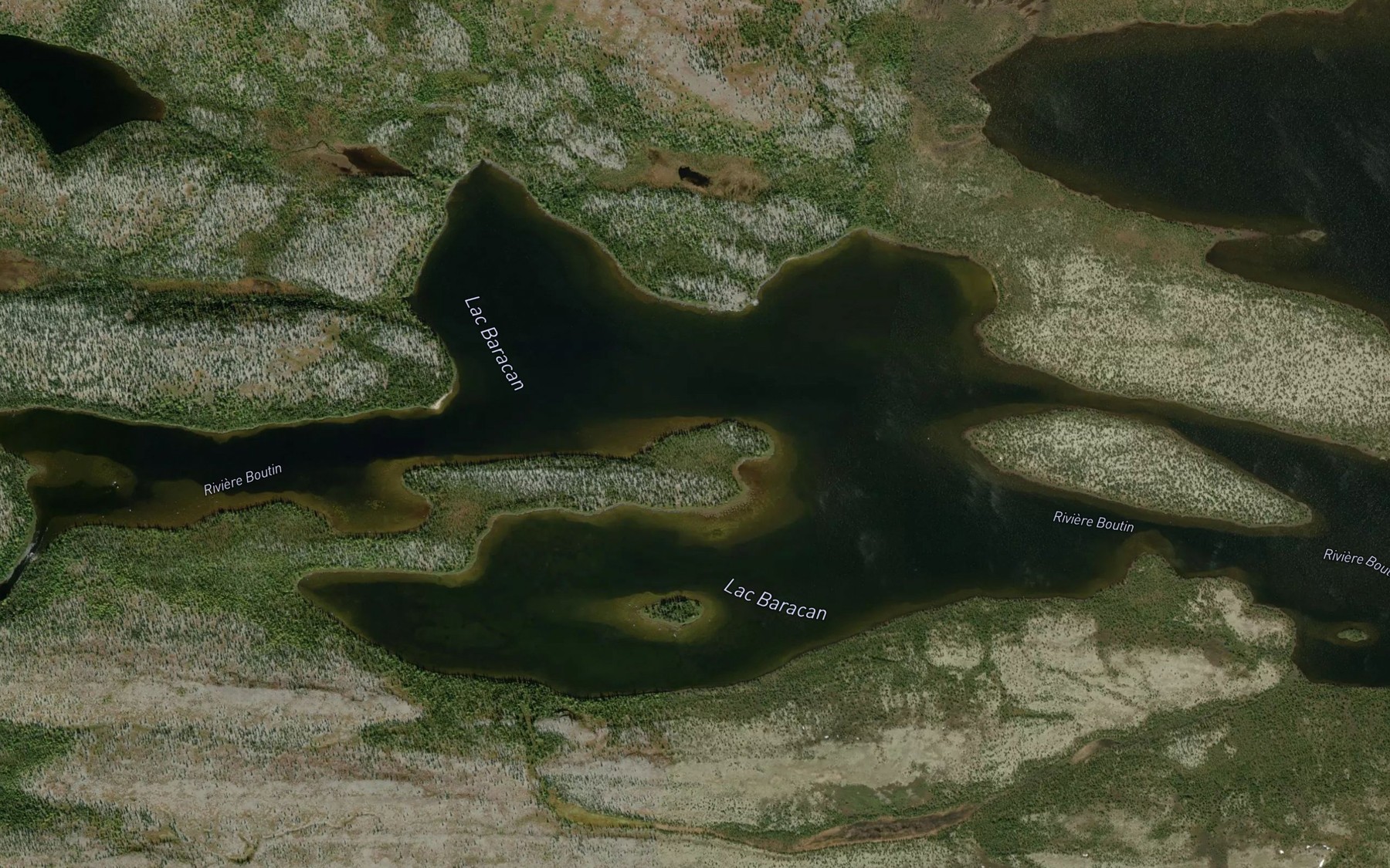 Satellite map of the Lac Baracan