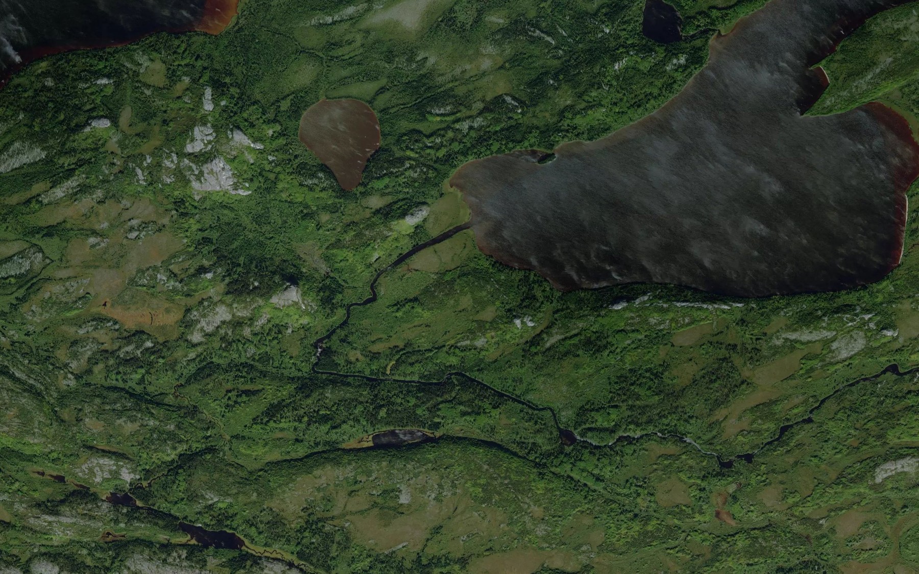 Satellite map of the Riviere Pikutimastikw