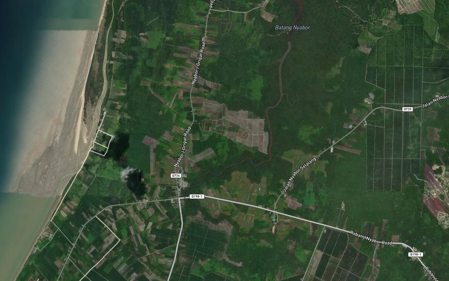 Satellite map of the Sungai Menggeris