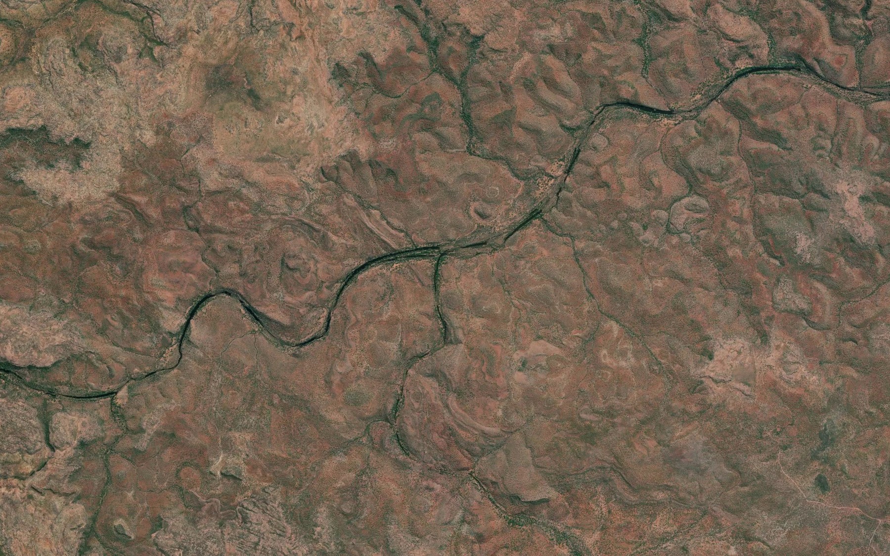 Satellite map of the Cattle Creek