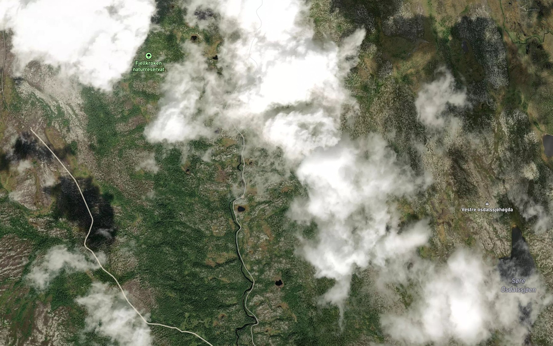 Satellite map of the Bergemyrbekken