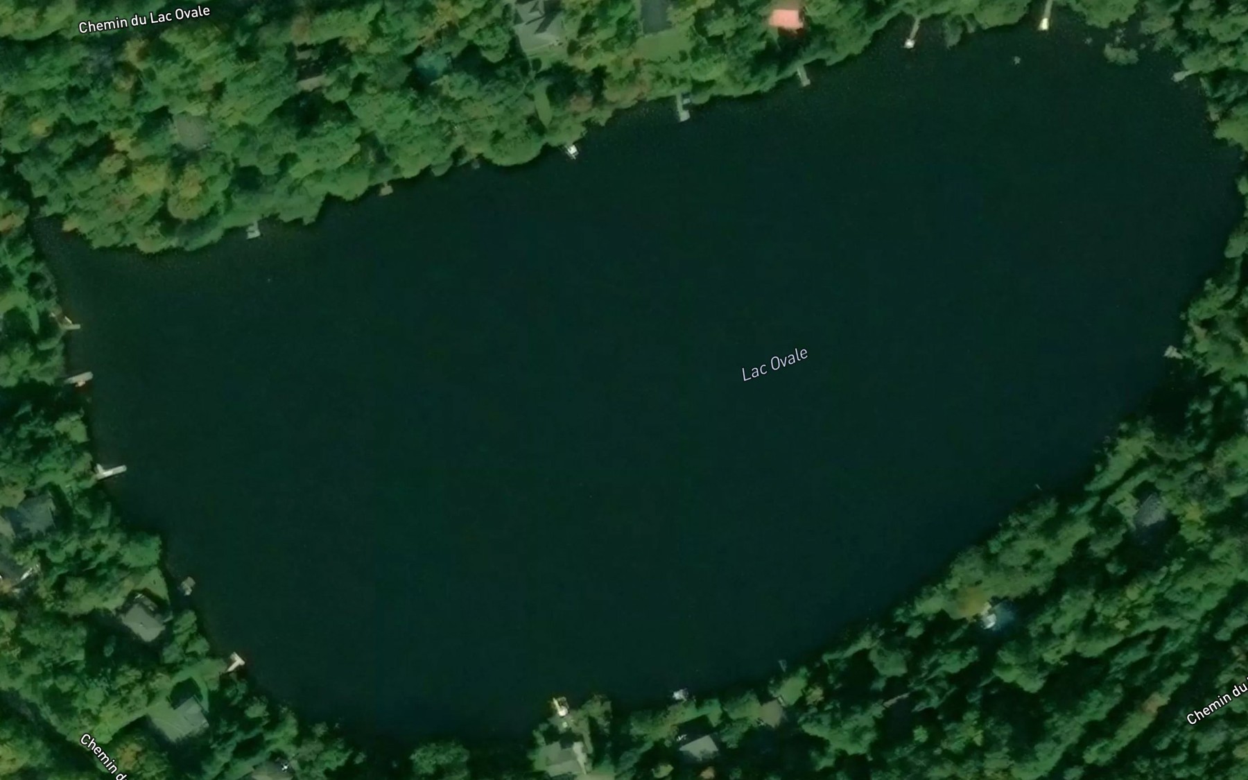 Satellite map of the Lac Ovale