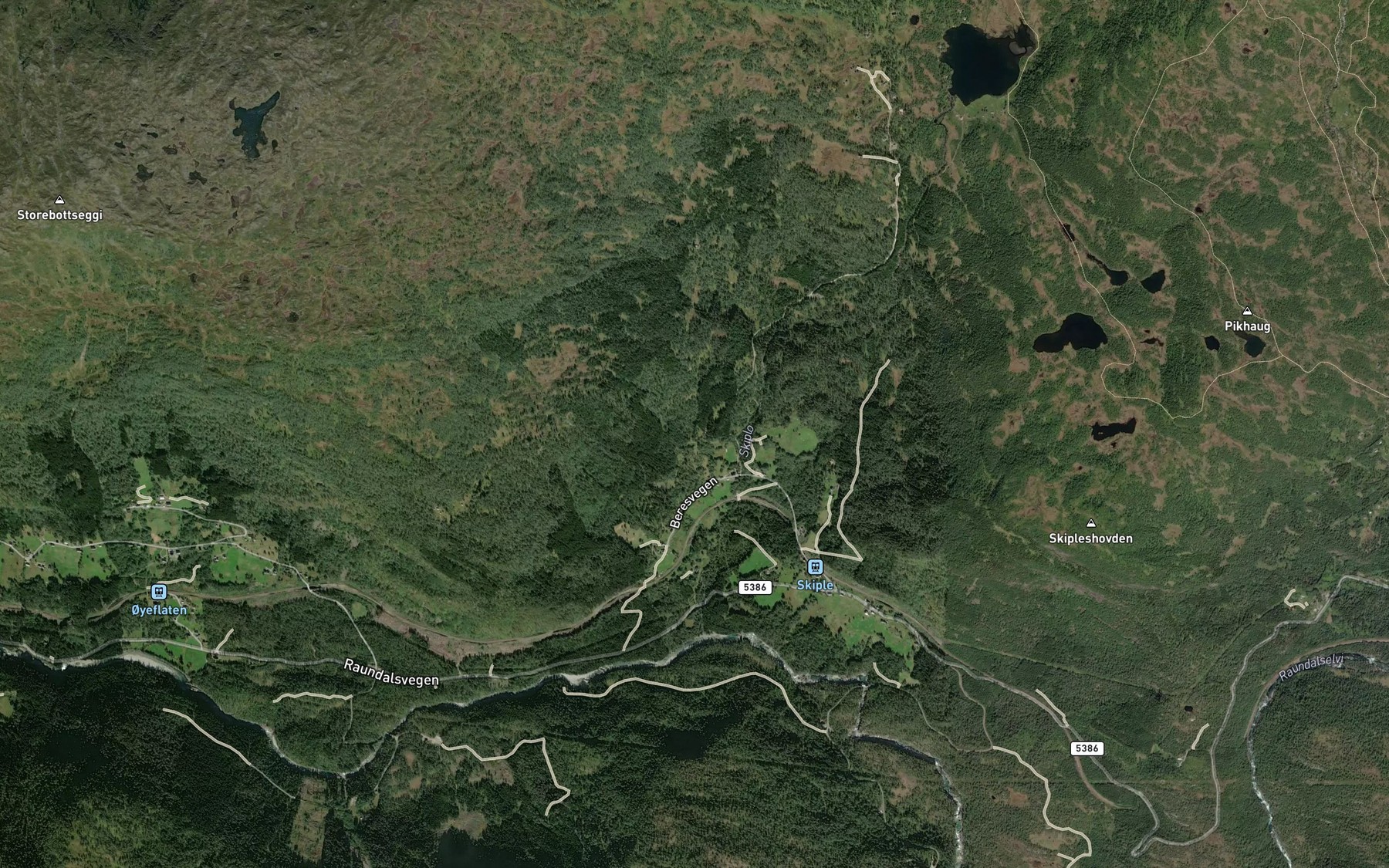 Satellite map of the Sygnabersgrovi