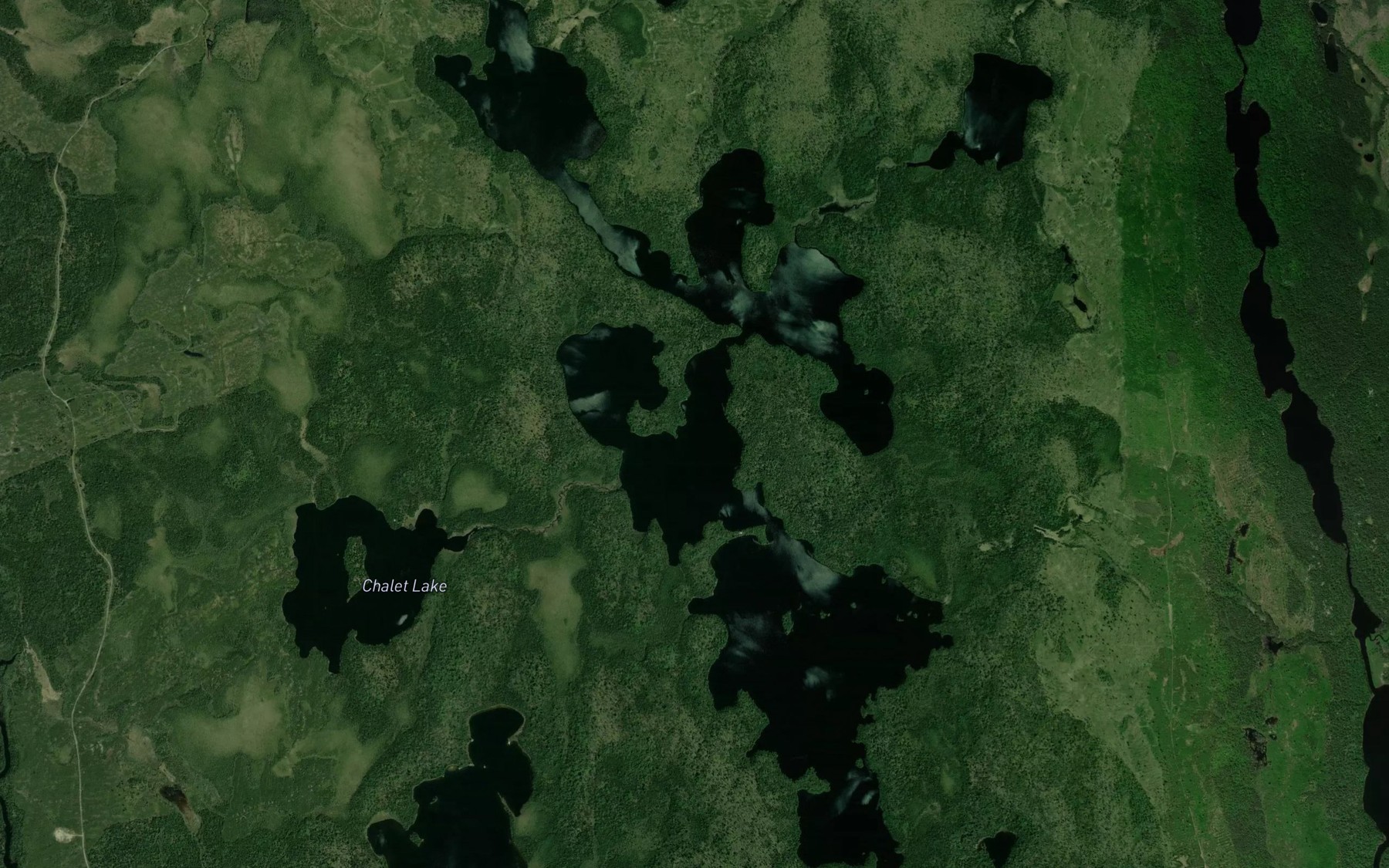Satellite map of the Rumsay Lake