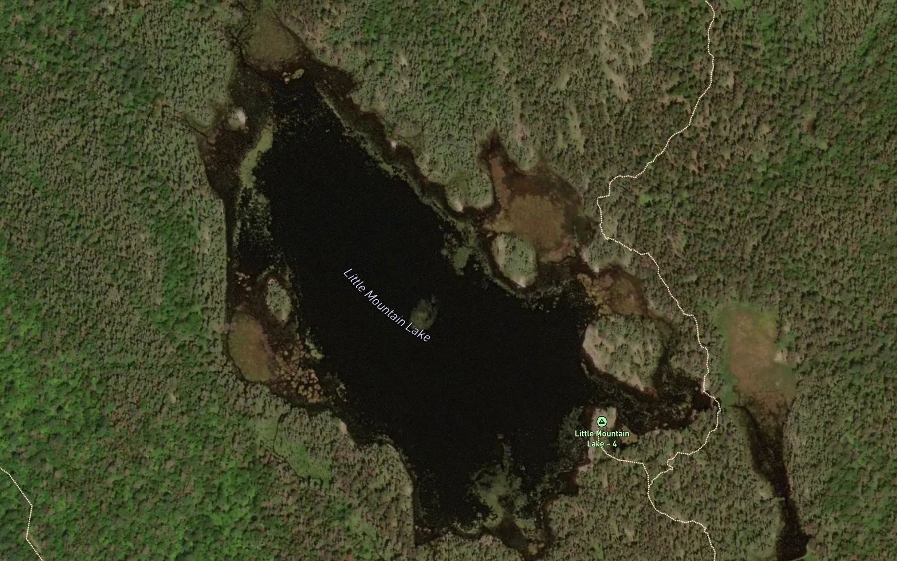 Satellite map of the Little Mountain Lake