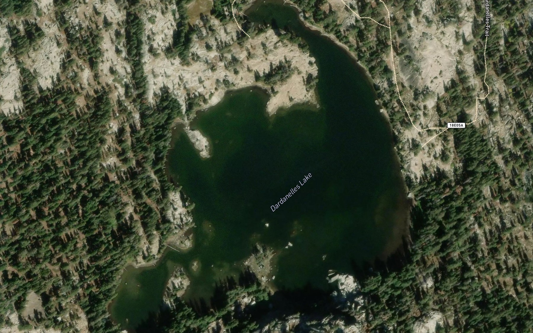 Satellite map of the Dardanelles Lake