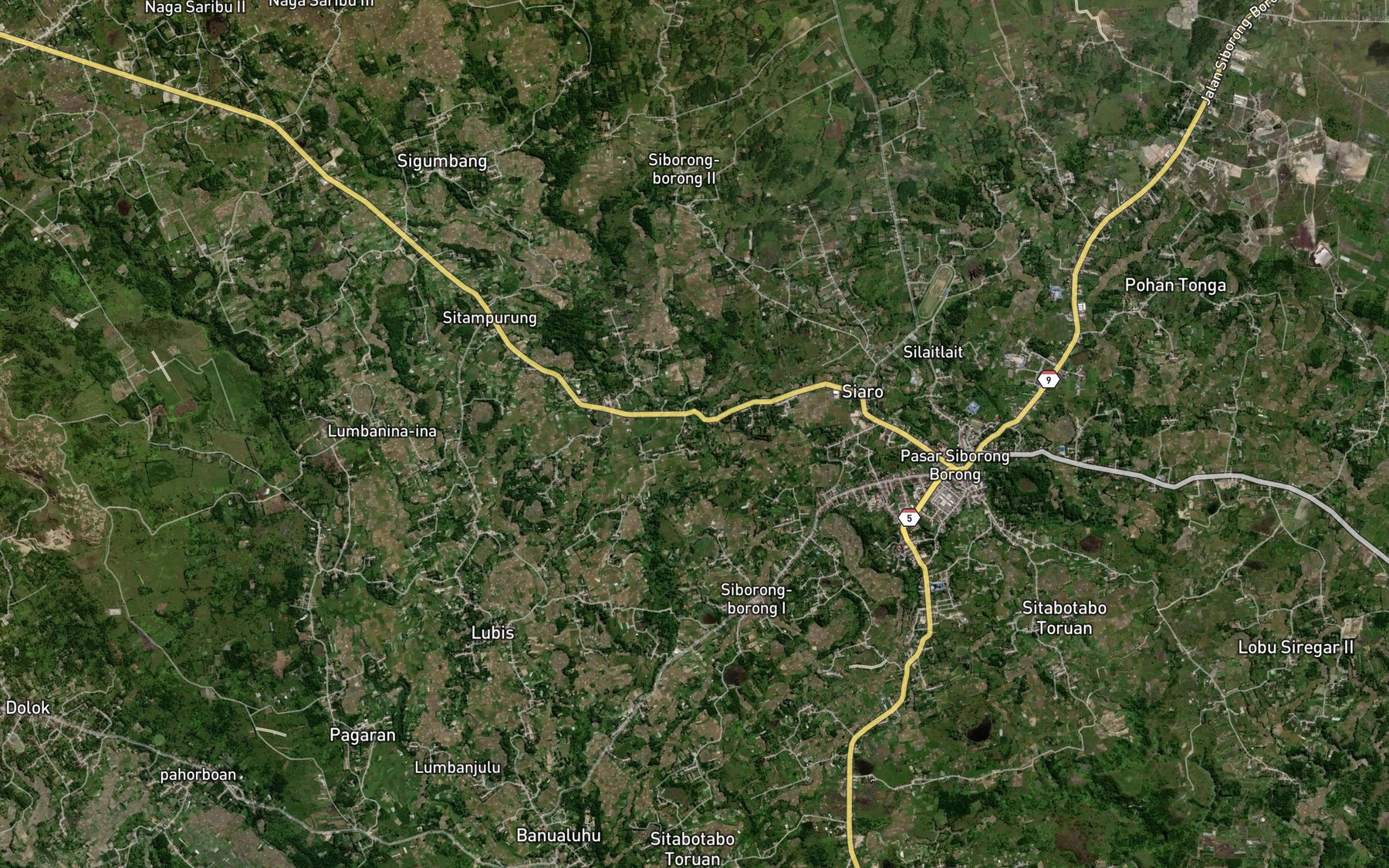 Satellite map of the Aek Arong