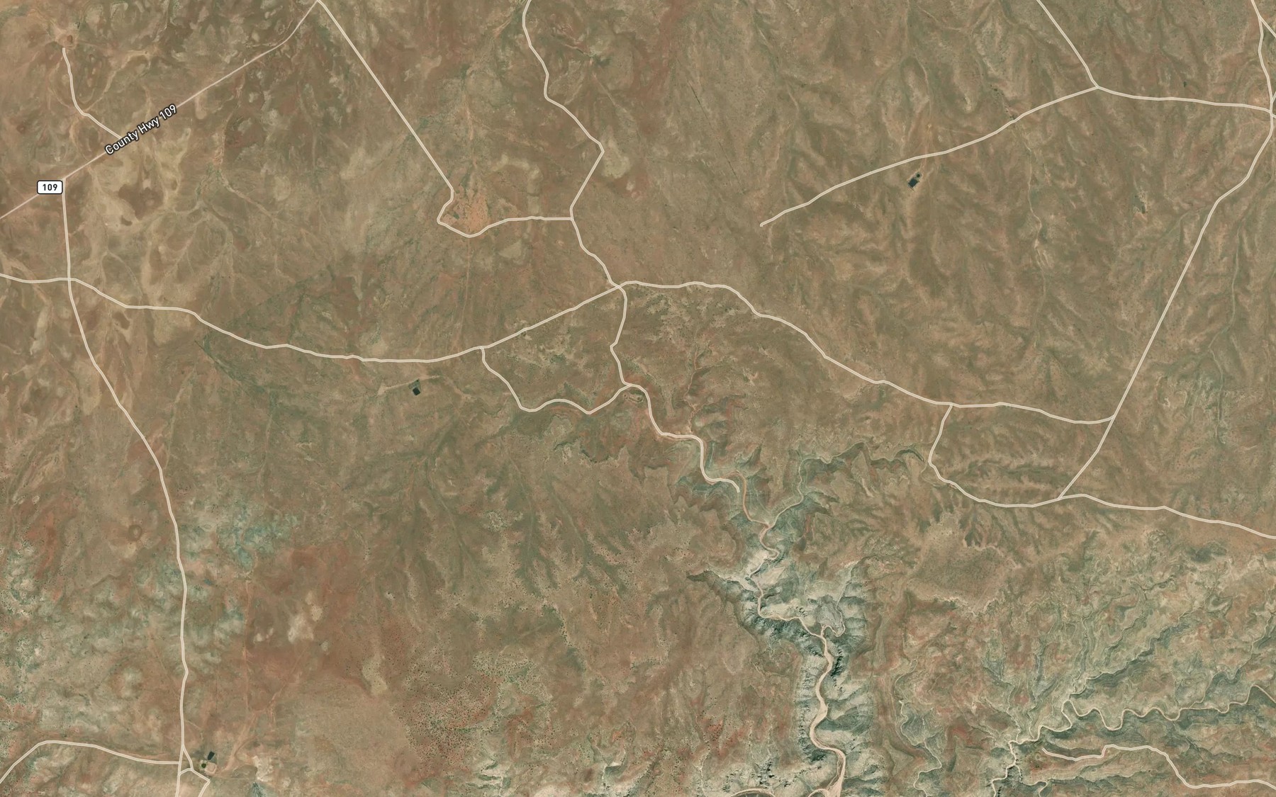Satellite map of the Meeks Reservoir