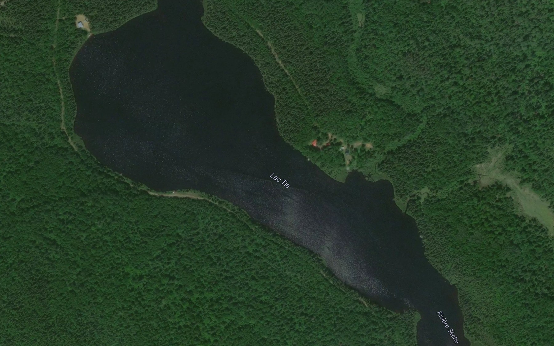 Satellite map of the Lac Tie
