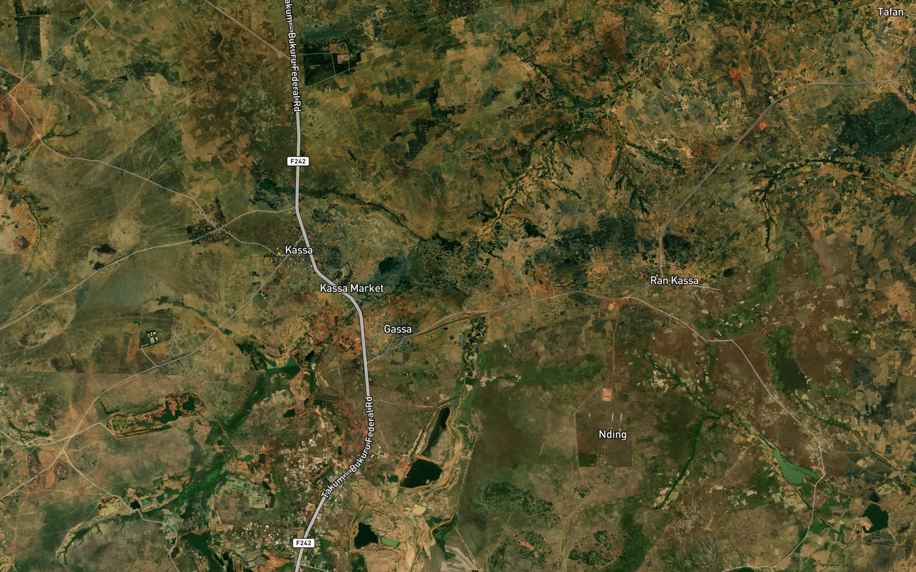 Satellite map of the Kassa Creek