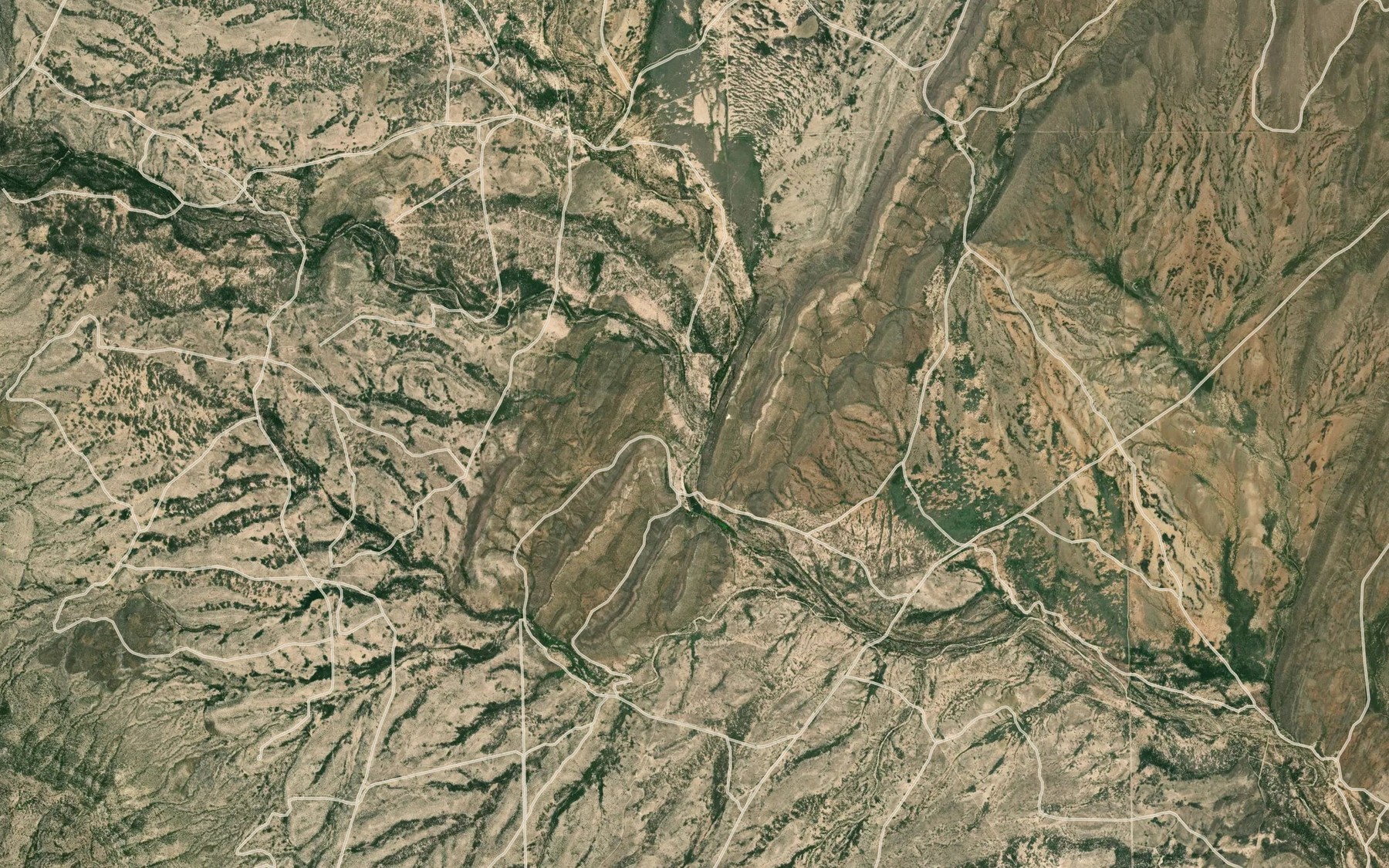 Satellite map of the Dugout Creek