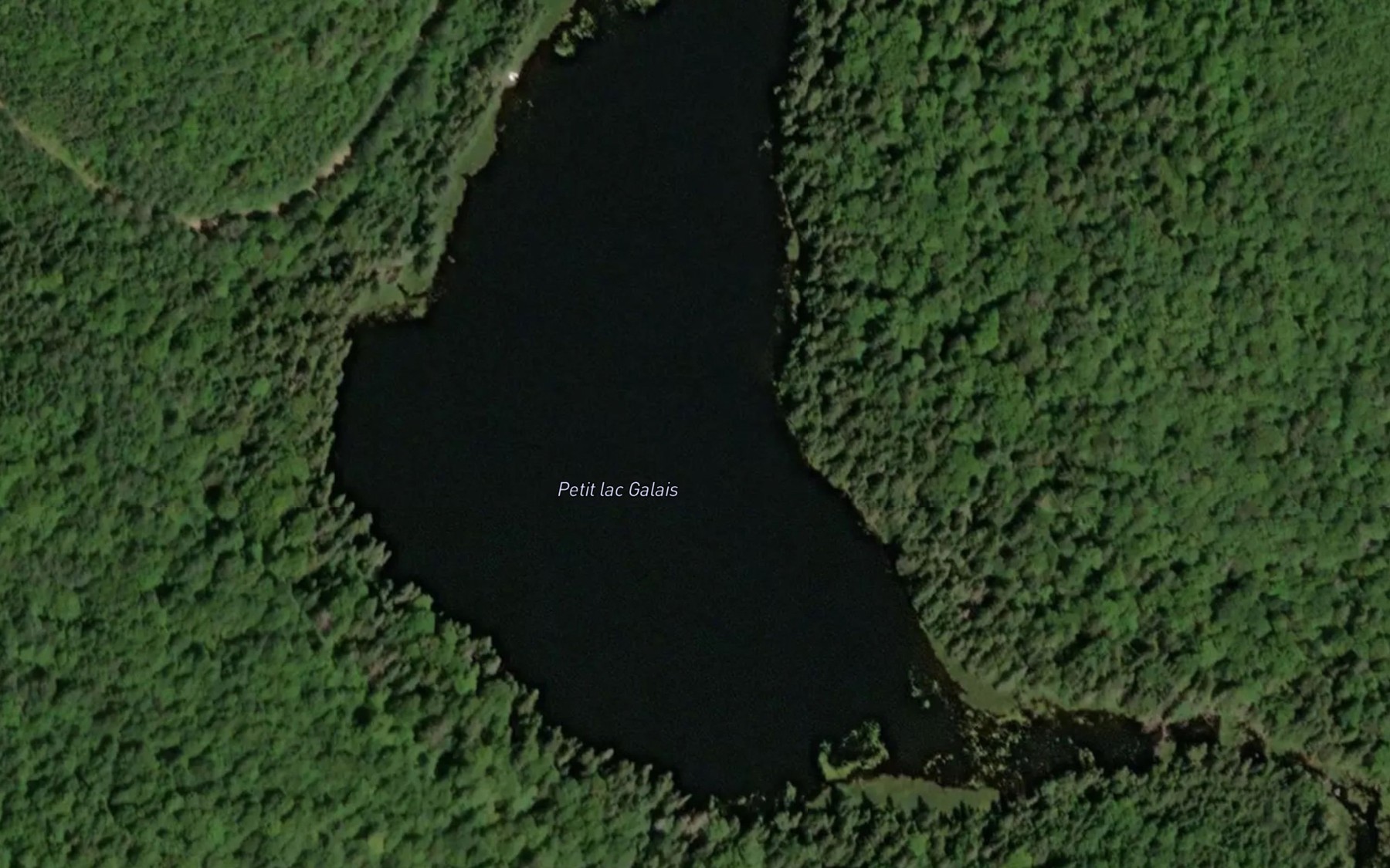 Satellite map of the Petit lac Galais