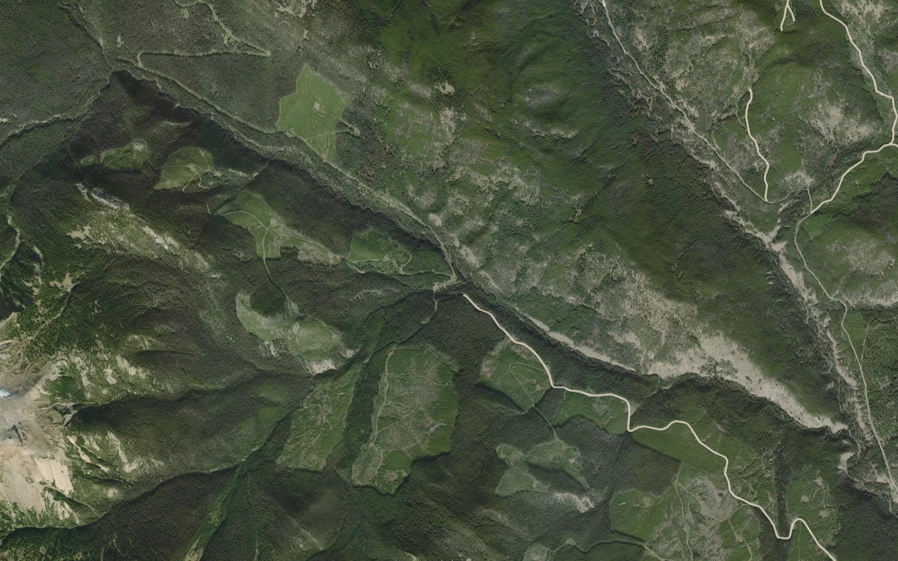 Satellite map of the Lindsey Creek