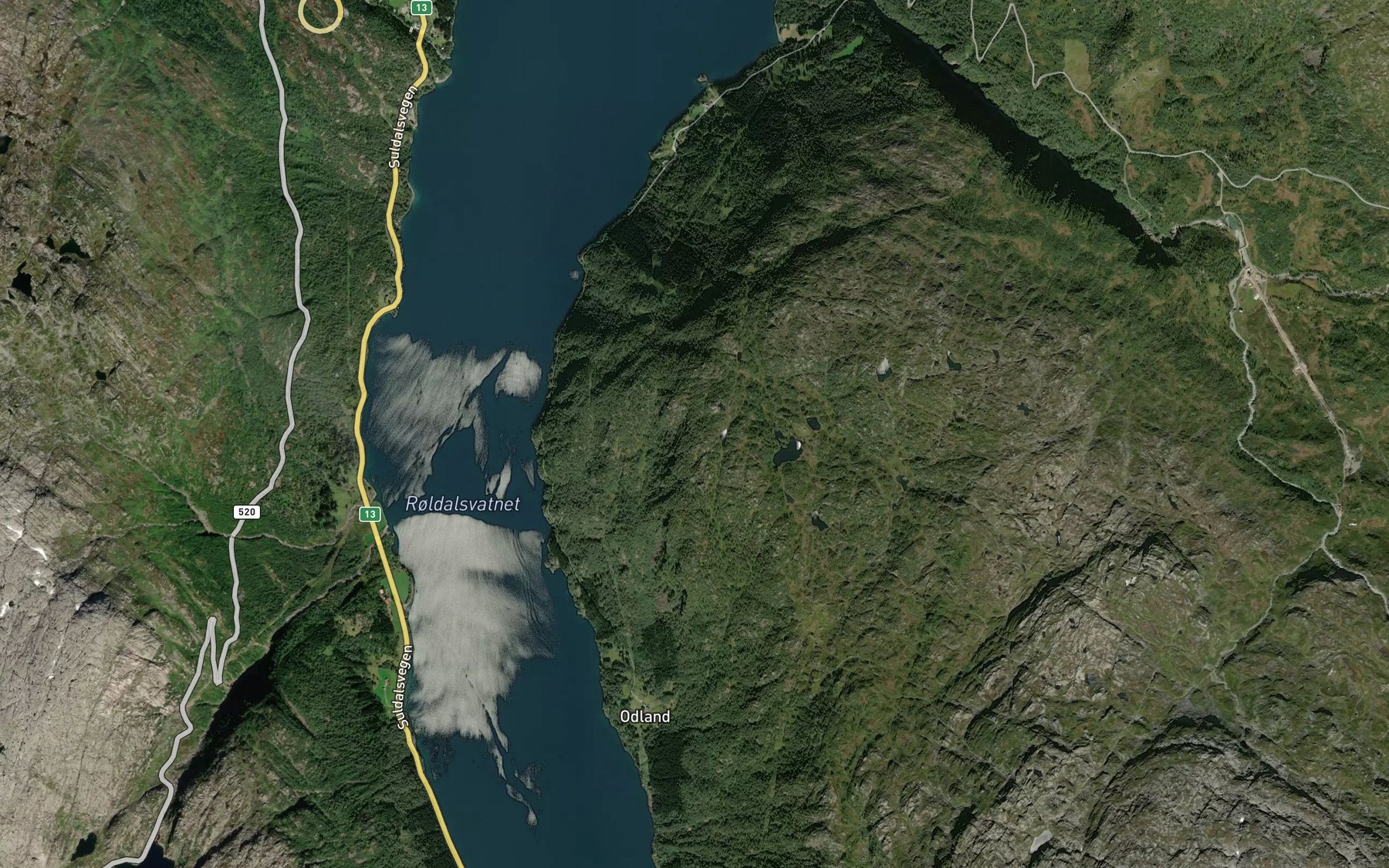 Satellite map of the Stuvaledtjorn