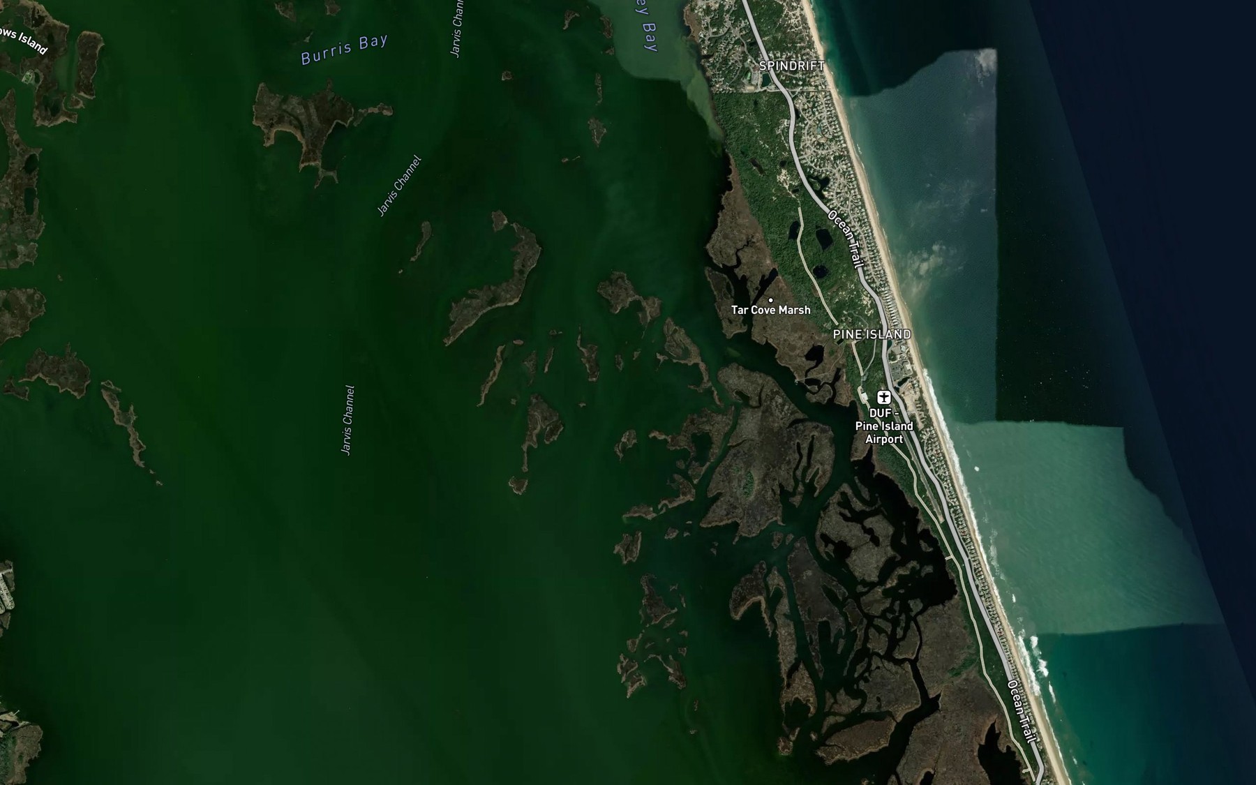 Satellite map of the Little Goat Island Bay