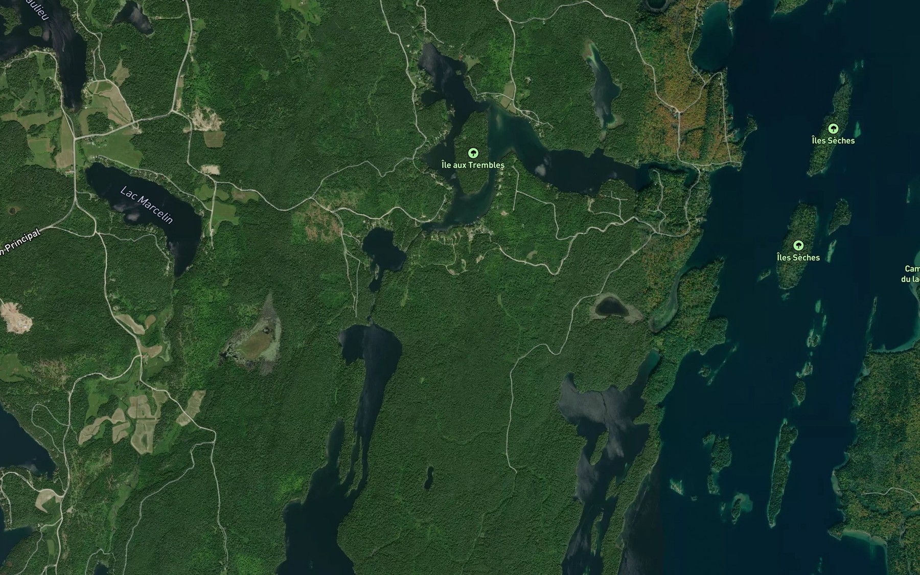 Satellite map of the Rapide Plat