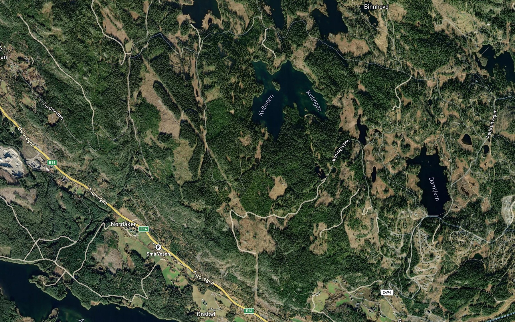 Satellite map of the Myklebandtjednet