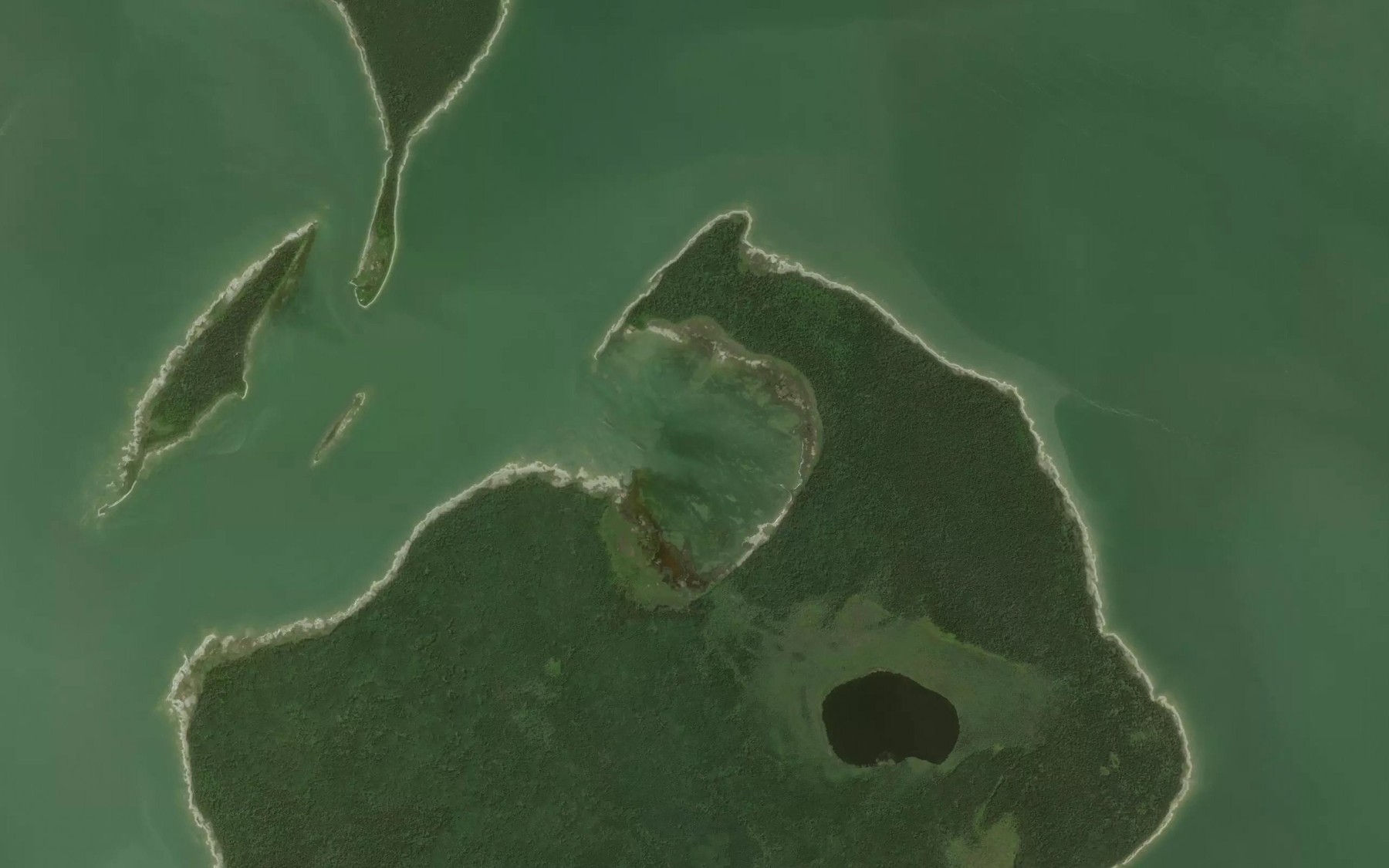 Satellite map of the Whisky Jack Bay