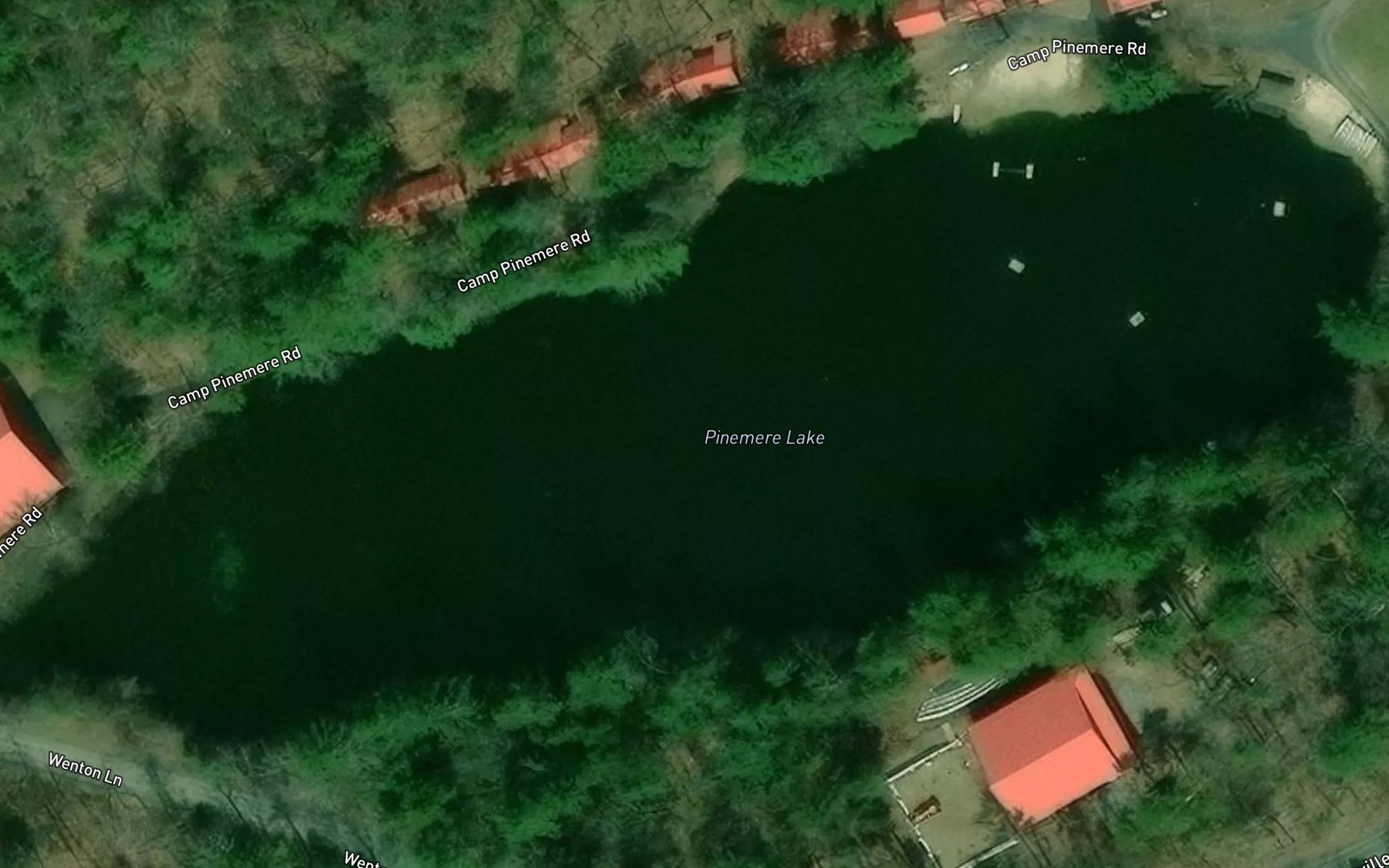 Satellite map of the Pinemere Lake