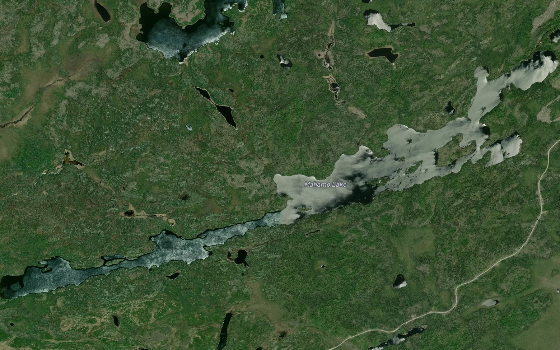 Satellite map of the Mahamo Lake