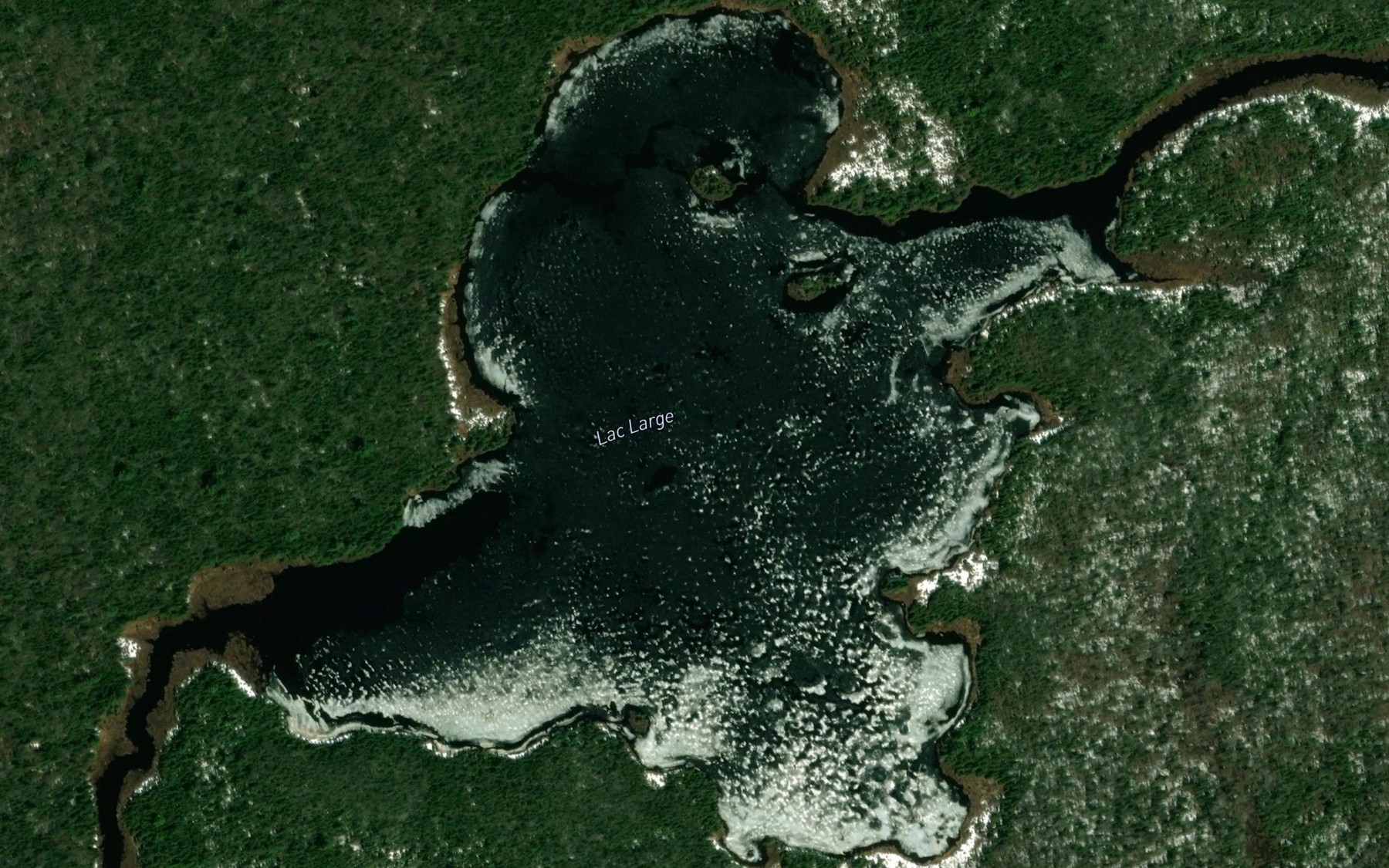 Satellite map of the Lac Large
