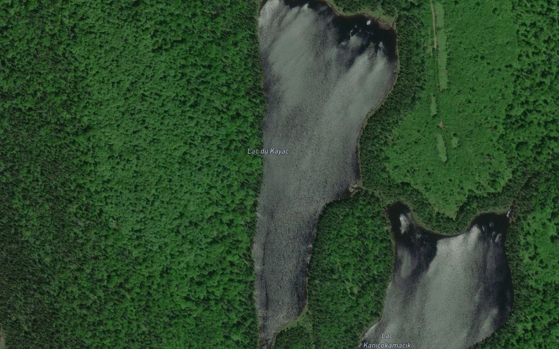 Satellite map of the Lac du Kayak