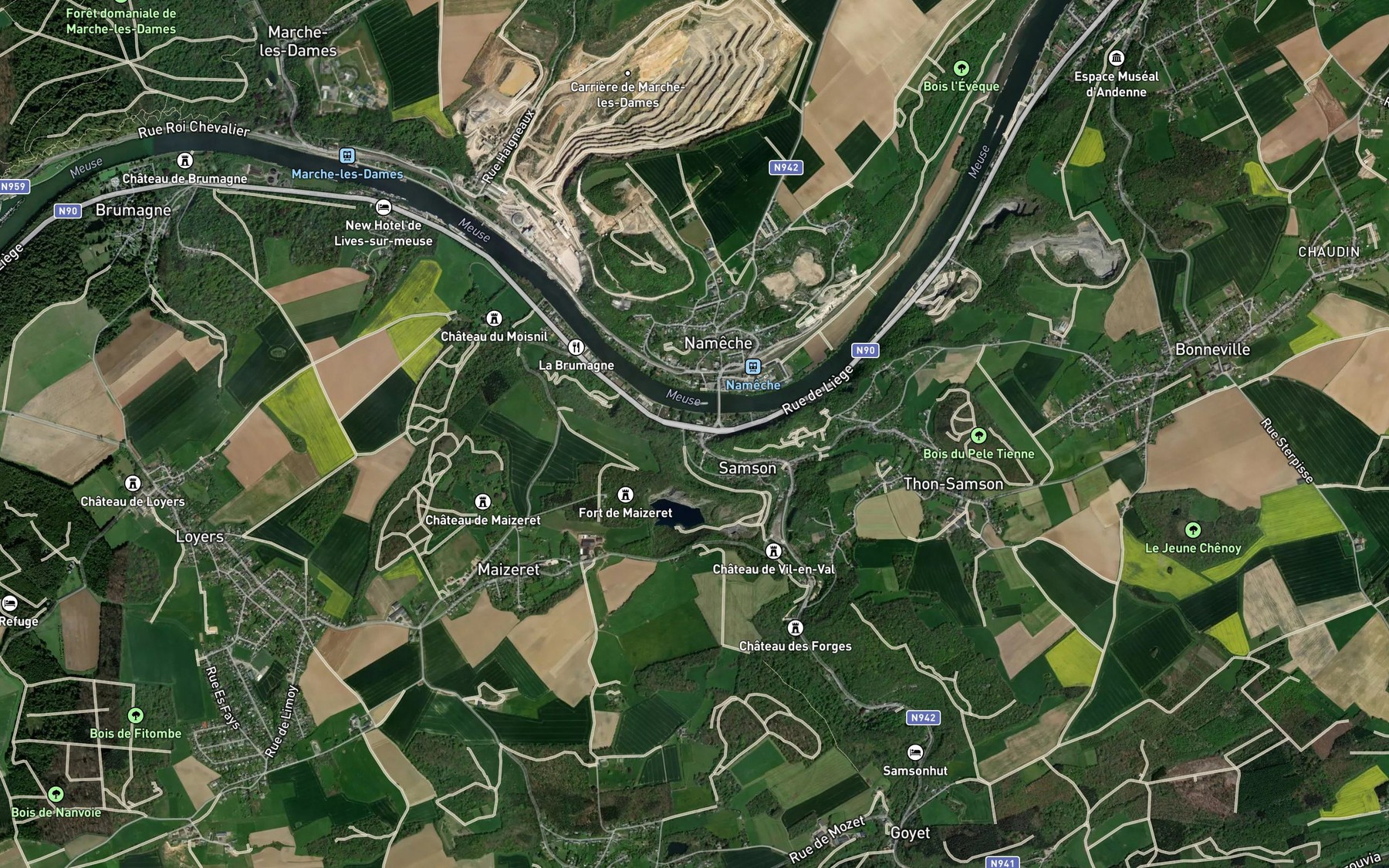 Satellite map of the Samson