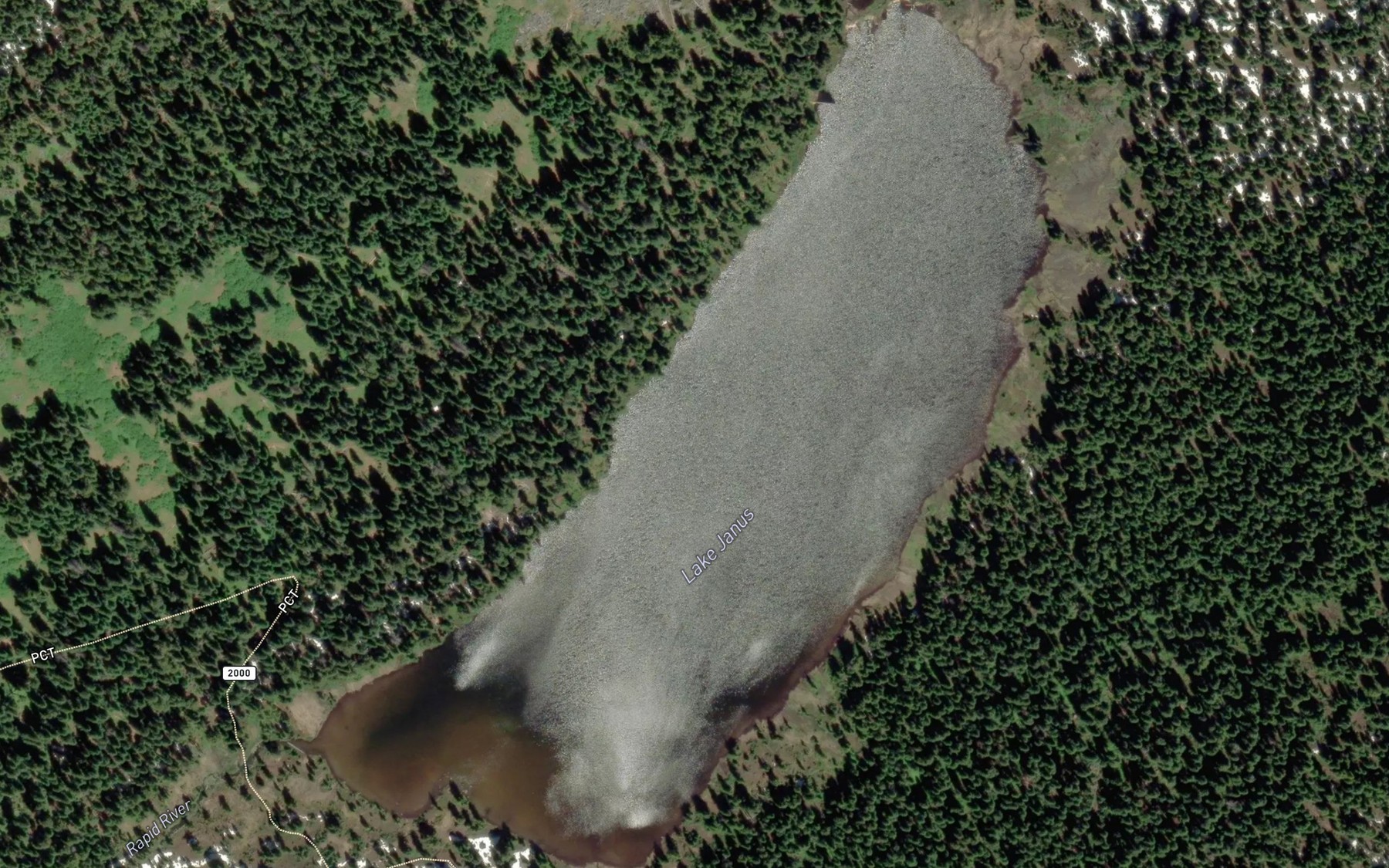 Satellite map of the Lake Janus
