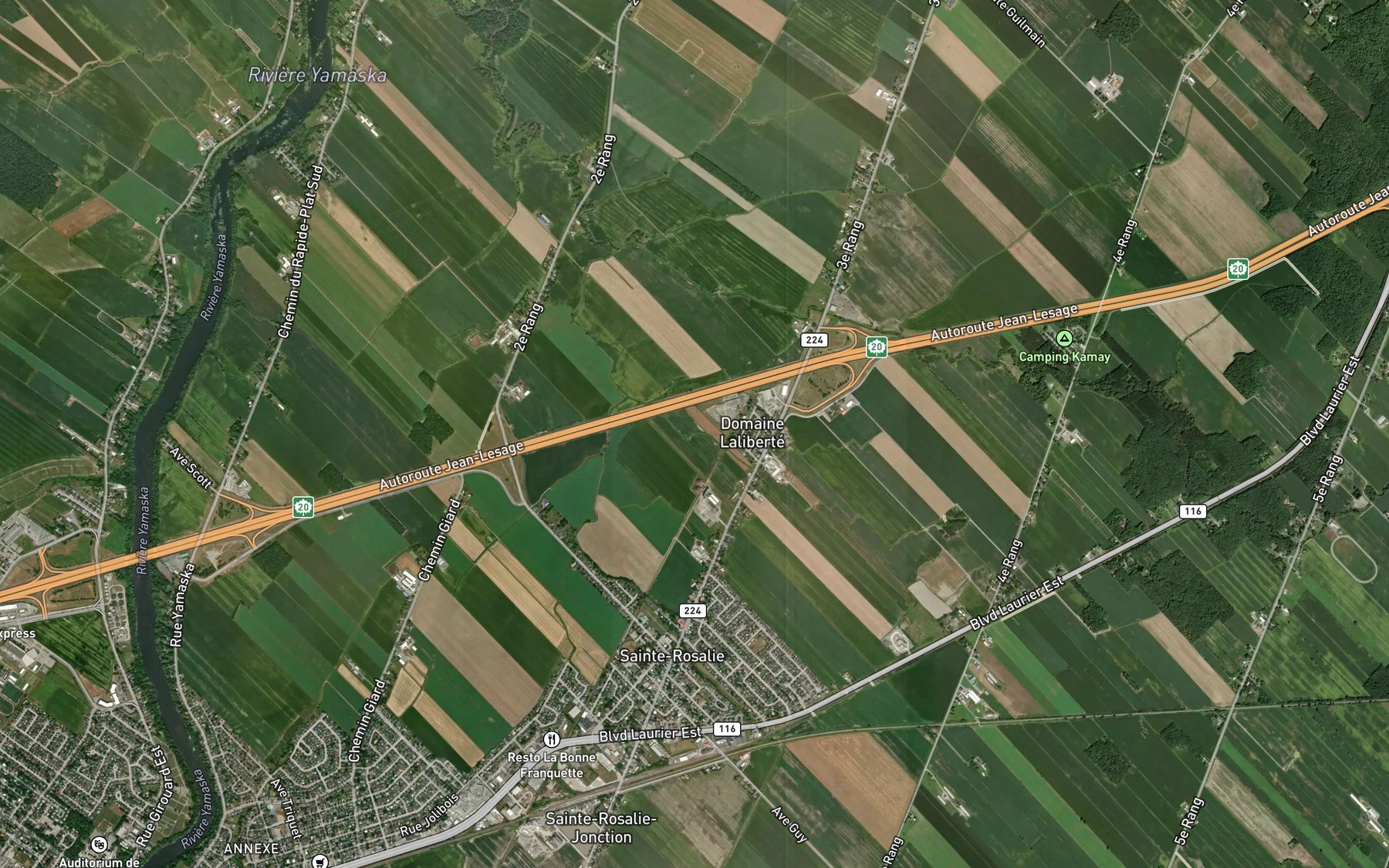 Satellite map of the Ruisseau Lussier-Fournier