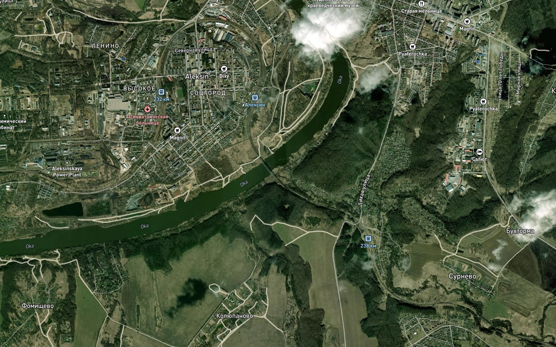 Satellite map of the Svinka