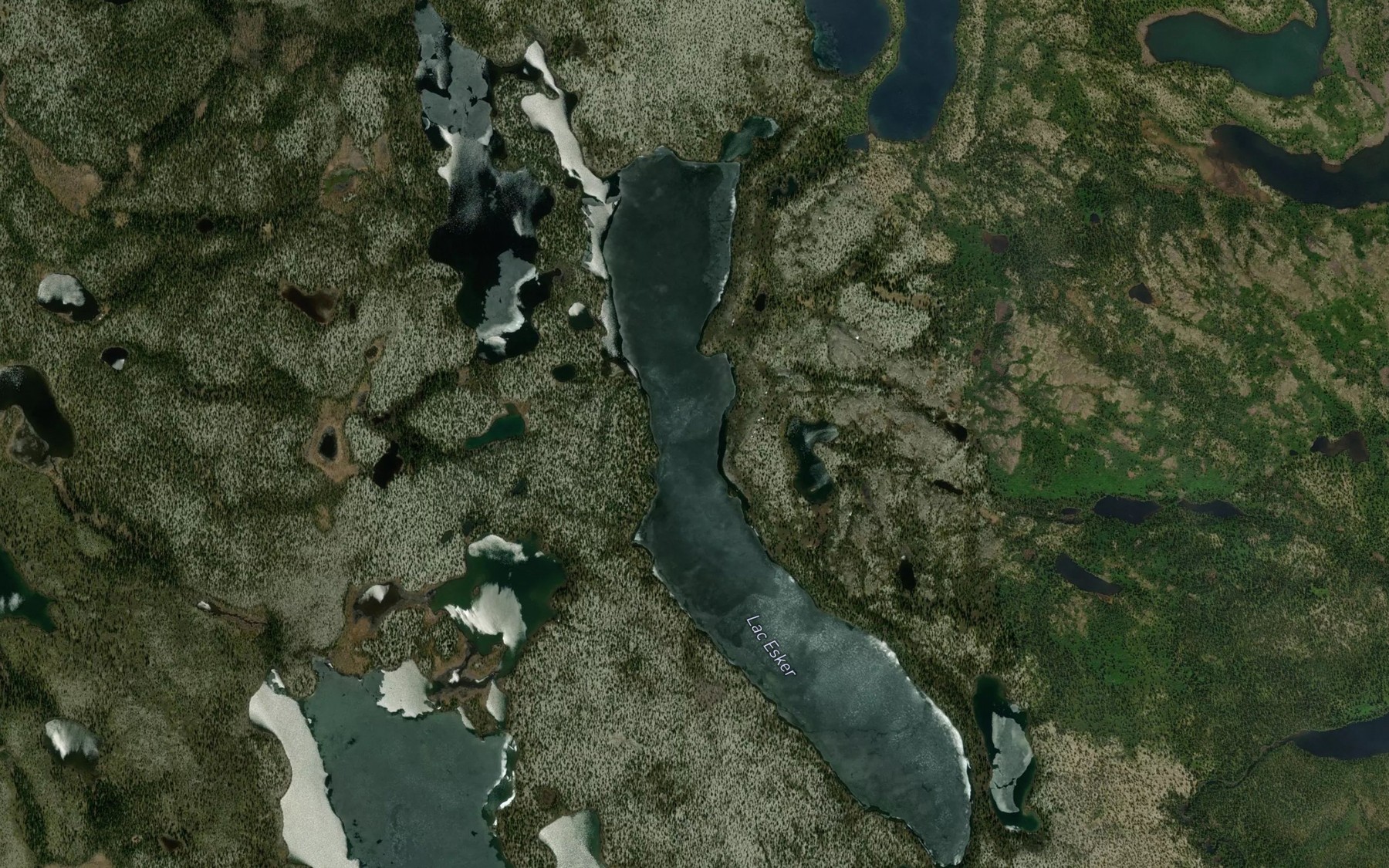 Satellite map of the Lac Esker