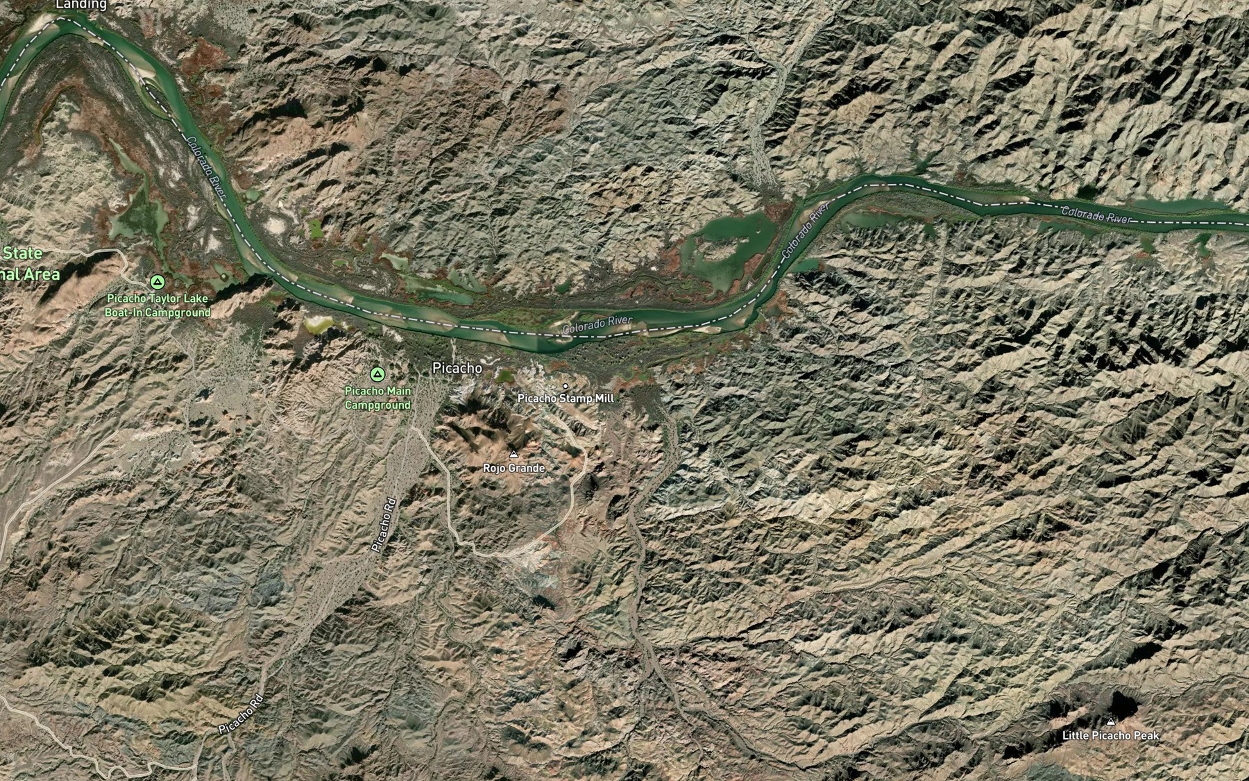 Satellite map of the Marcus Wash