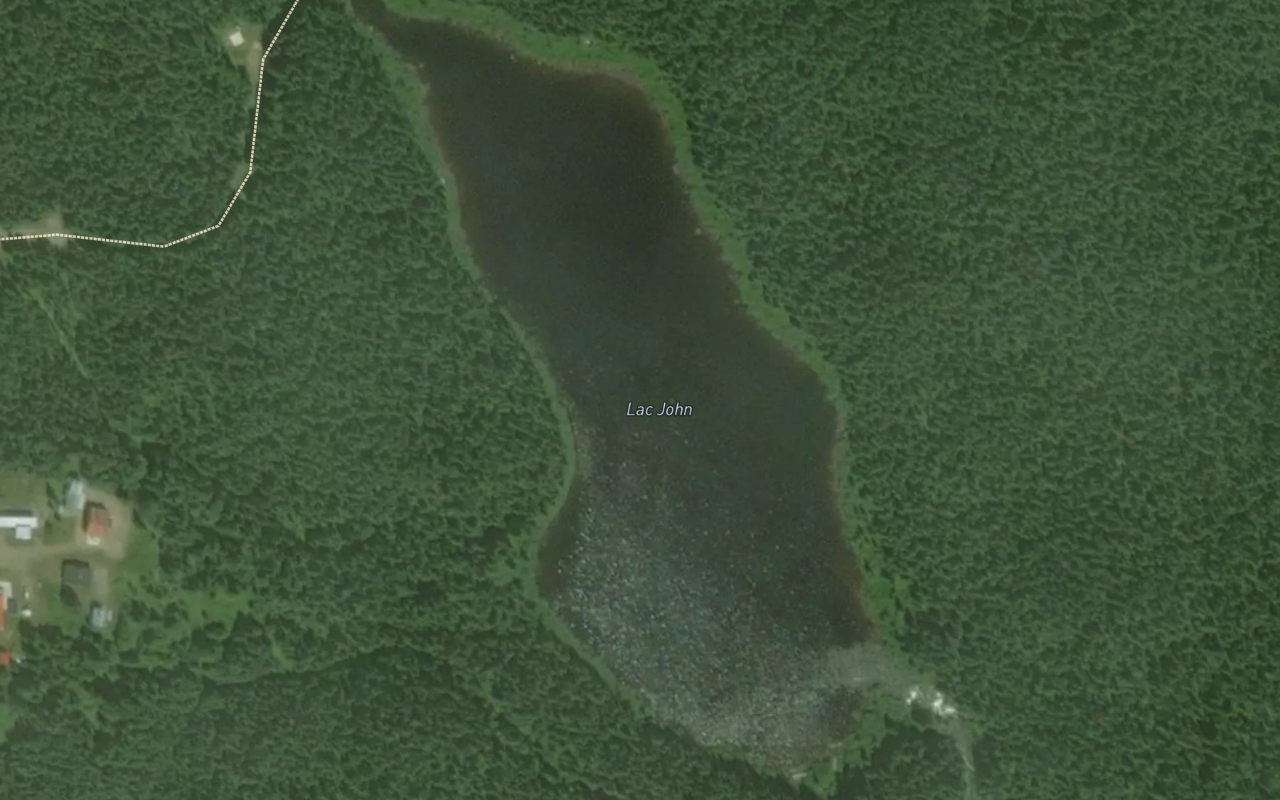 Satellite map of the Lac John