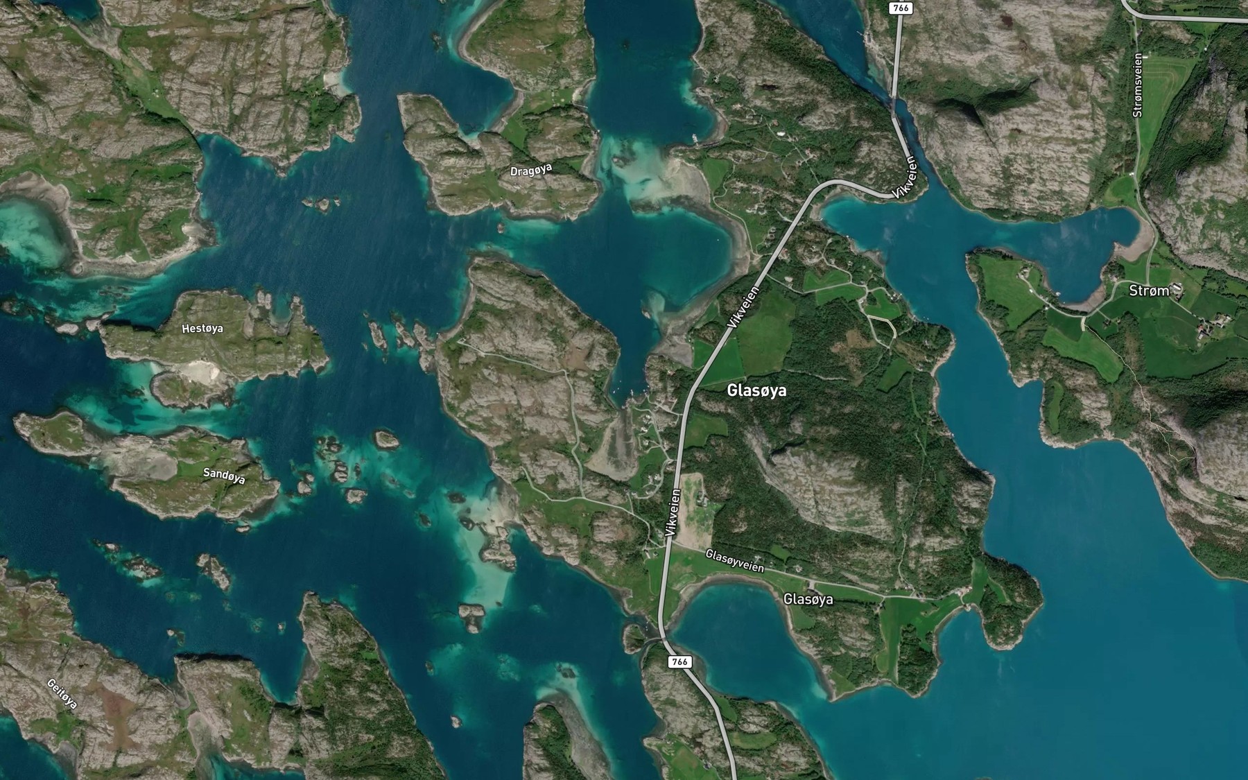 Satellite map of the Glasoyvagen