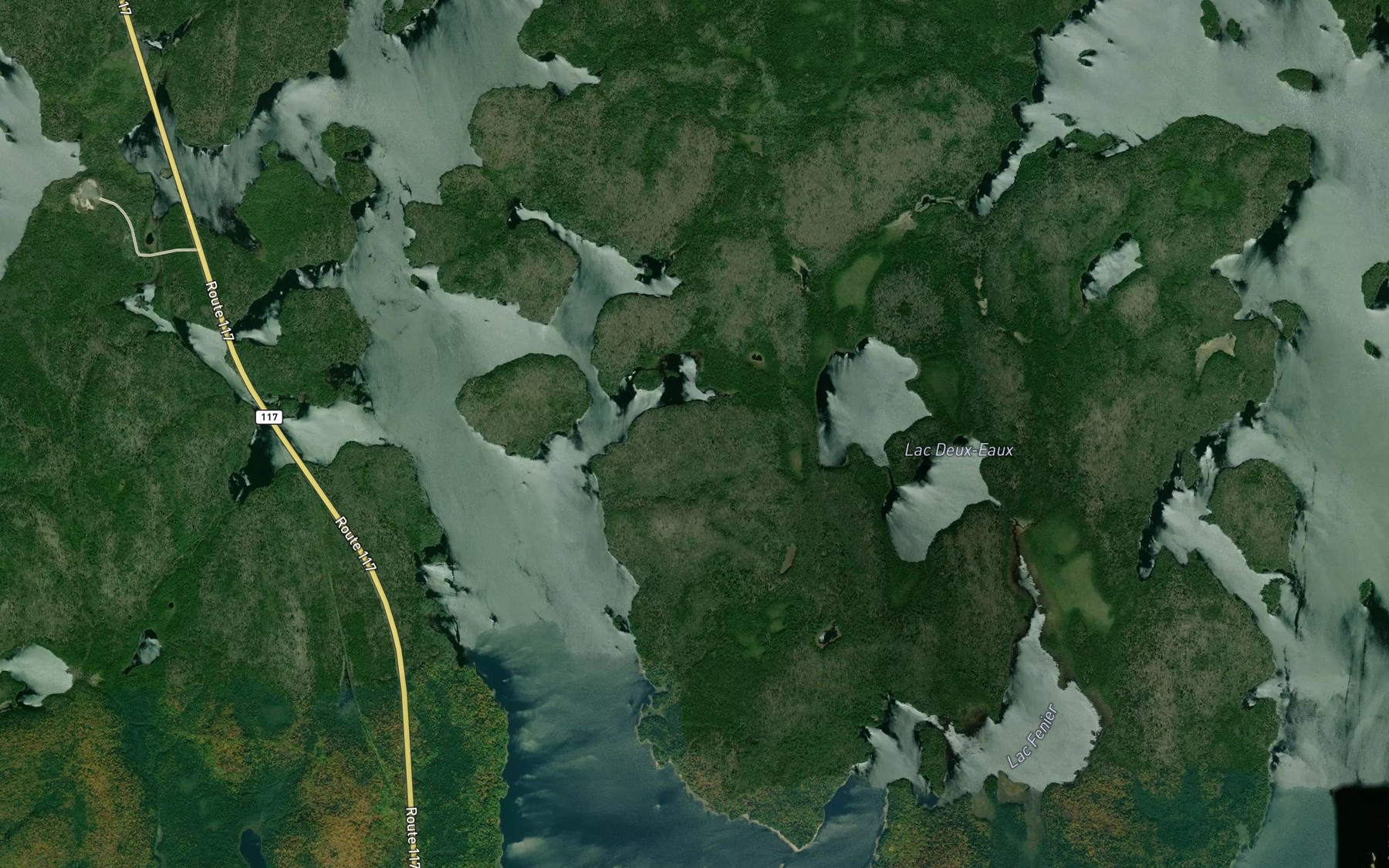 Satellite map of the Reservoir Dozois