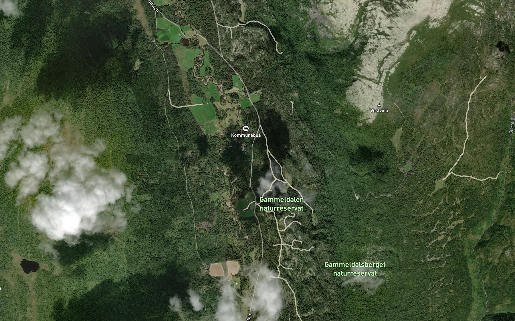 Satellite map of the Kaldvesla