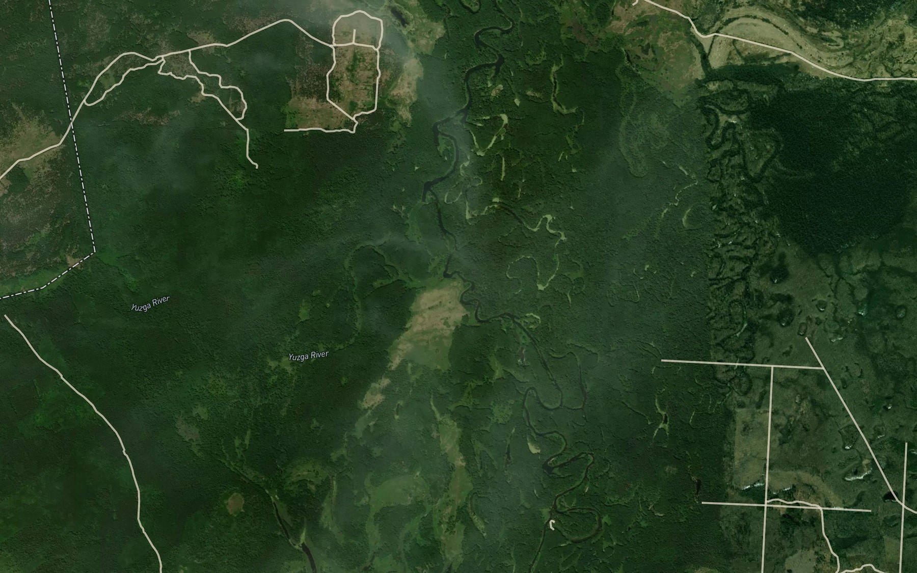 Satellite map of the Yuzga