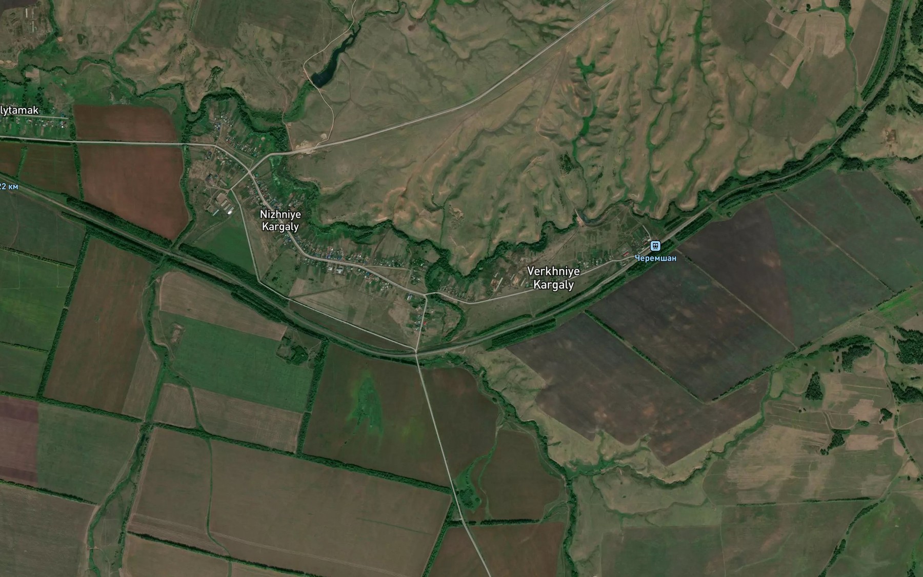 Satellite map of the Kargaly