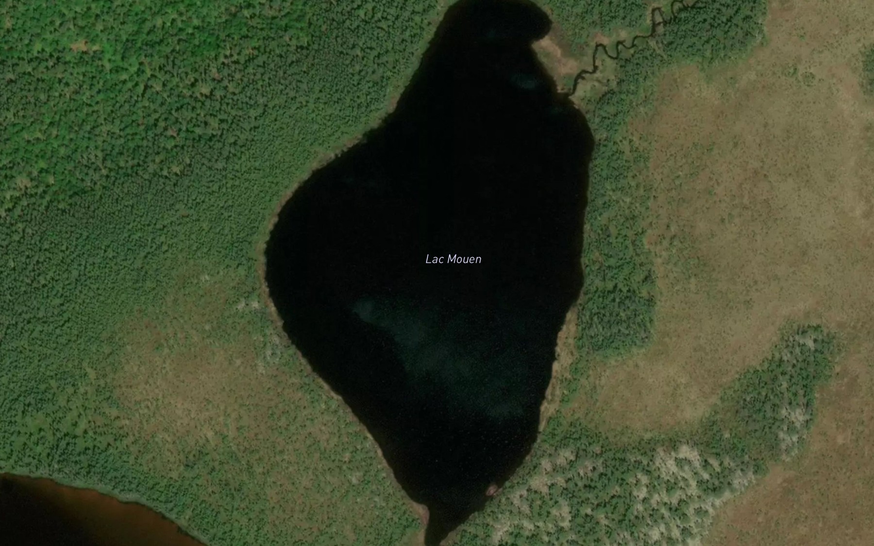 Satellite map of the Lac Mouen