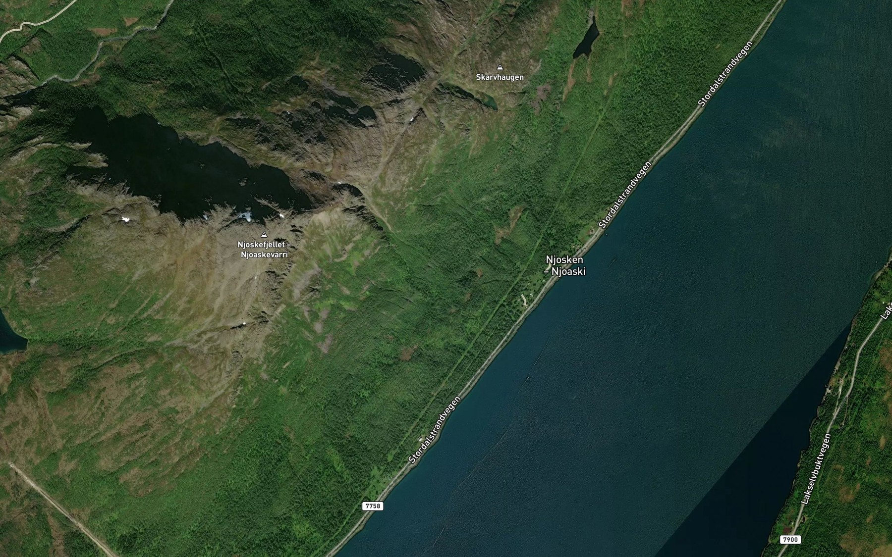 Satellite map of the Njoskeelva