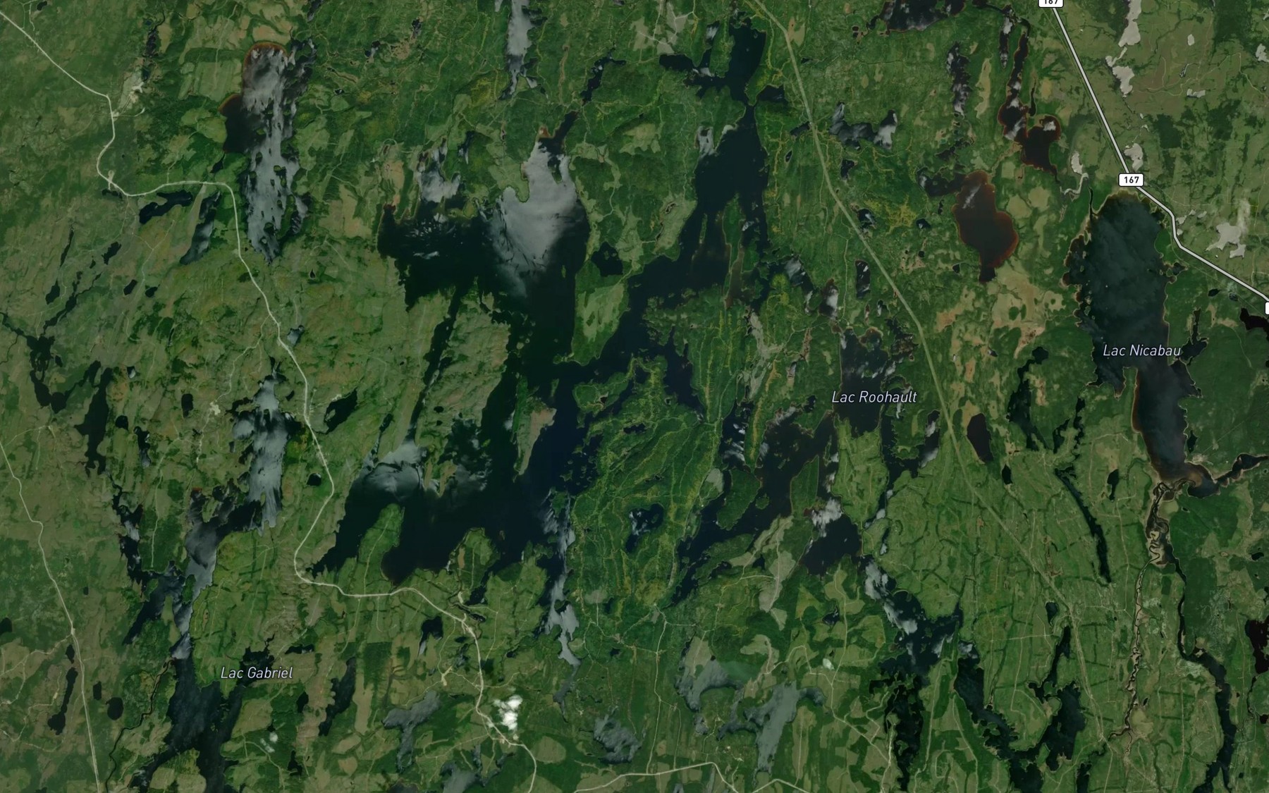 Satellite map of the Lac Rohault