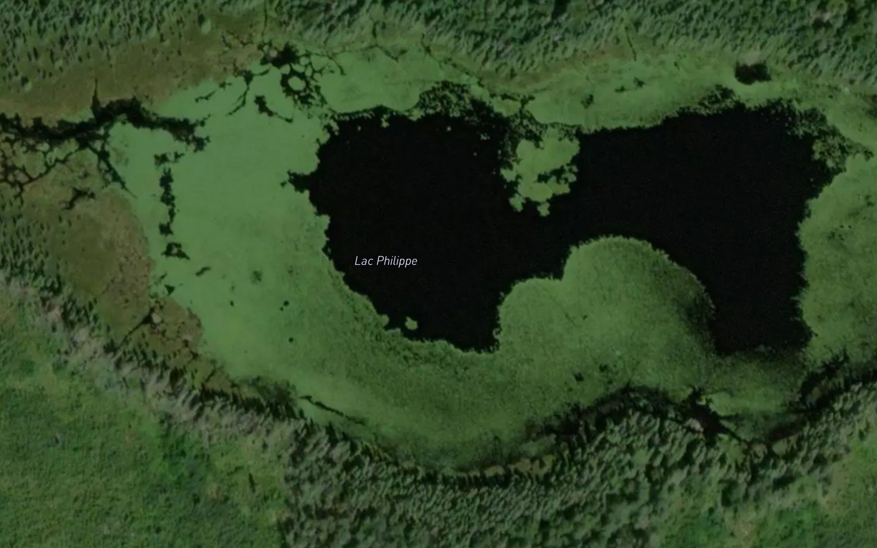Satellite map of the Lac Philippe