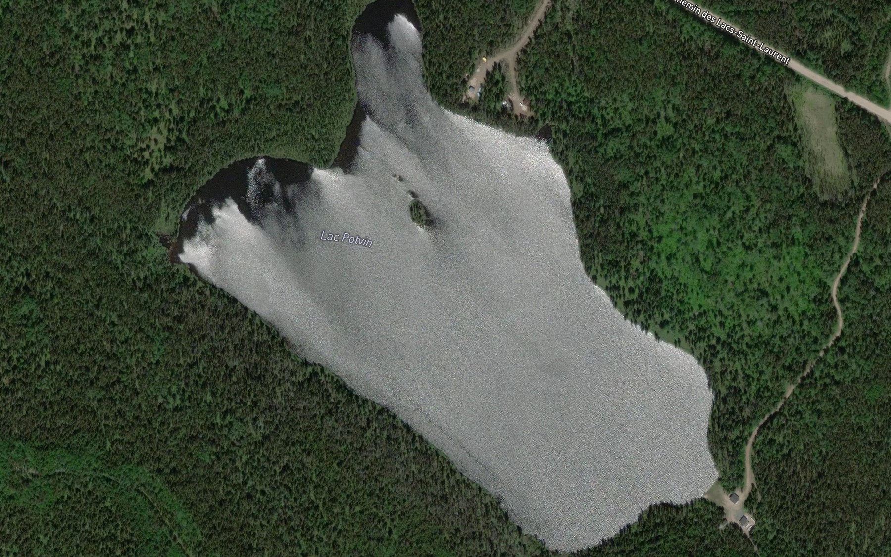 Satellite map of the Lac Potvin