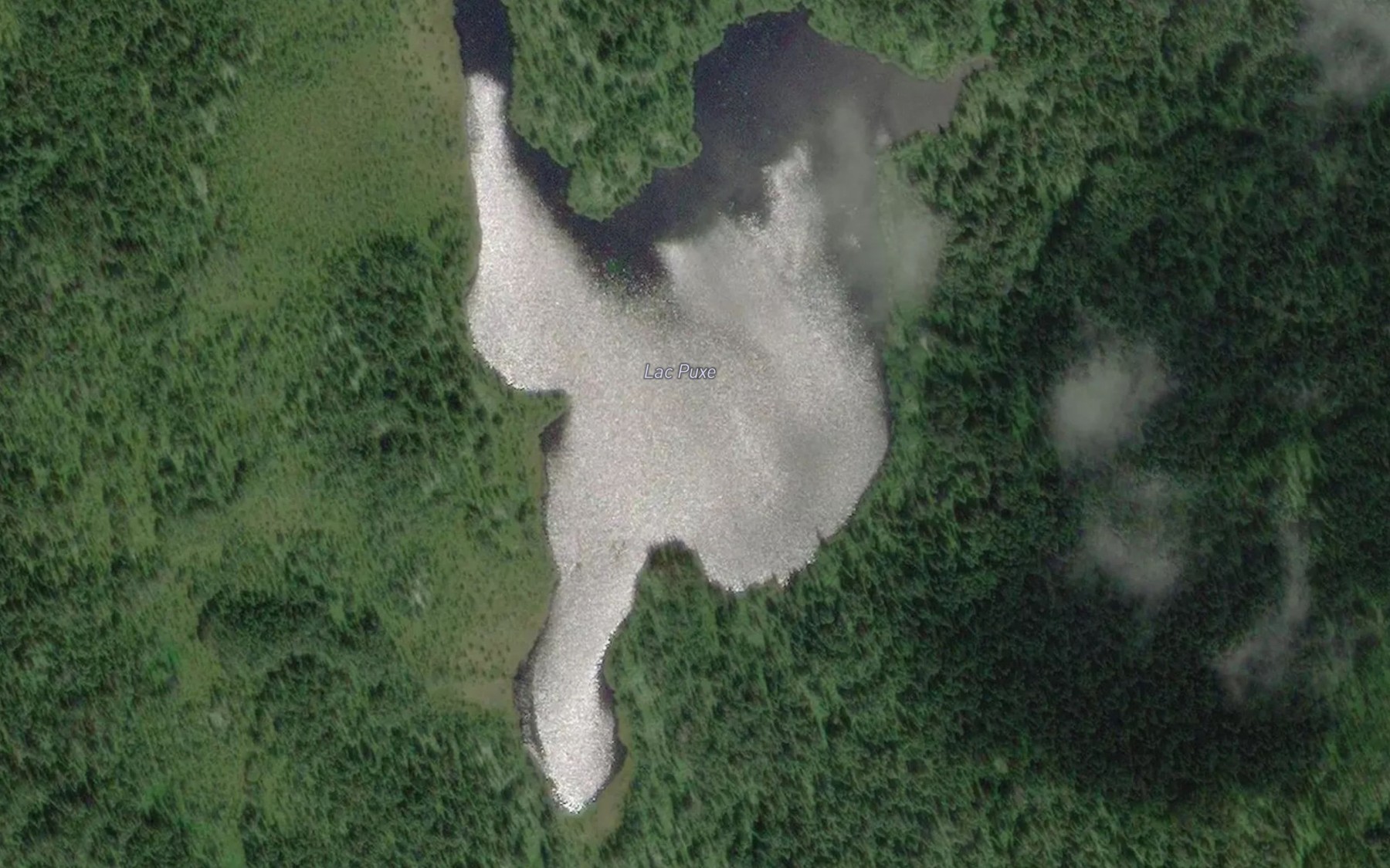 Satellite map of the Lac Puxe