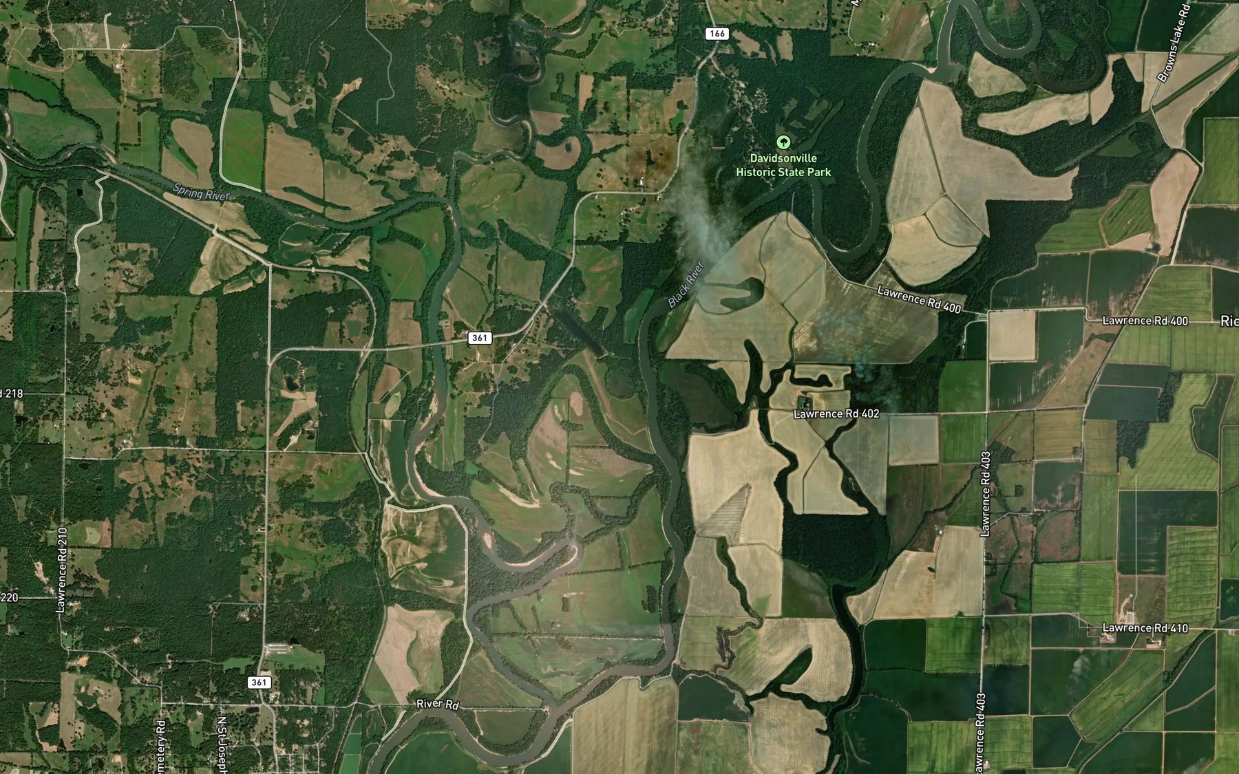 Satellite map of the Round Lake