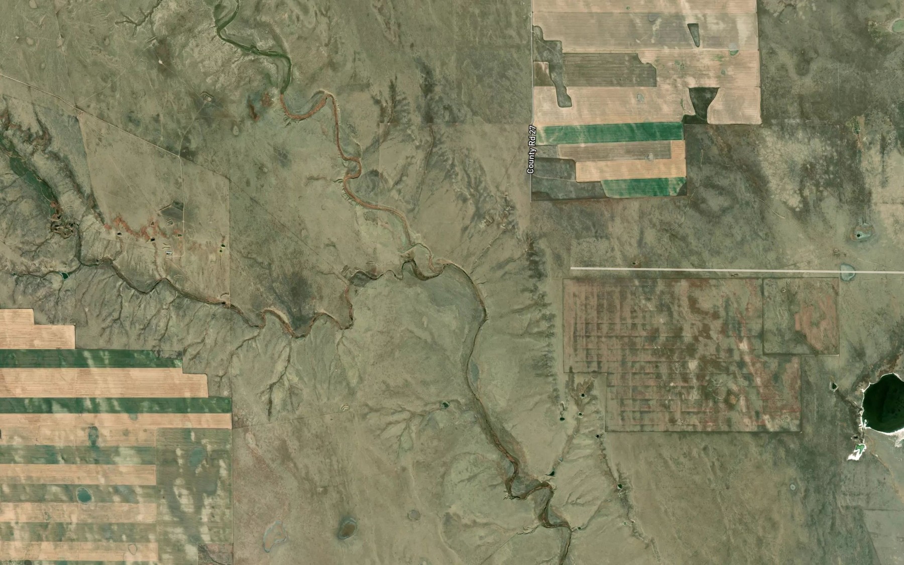 Satellite map of the Middle Rush Creek