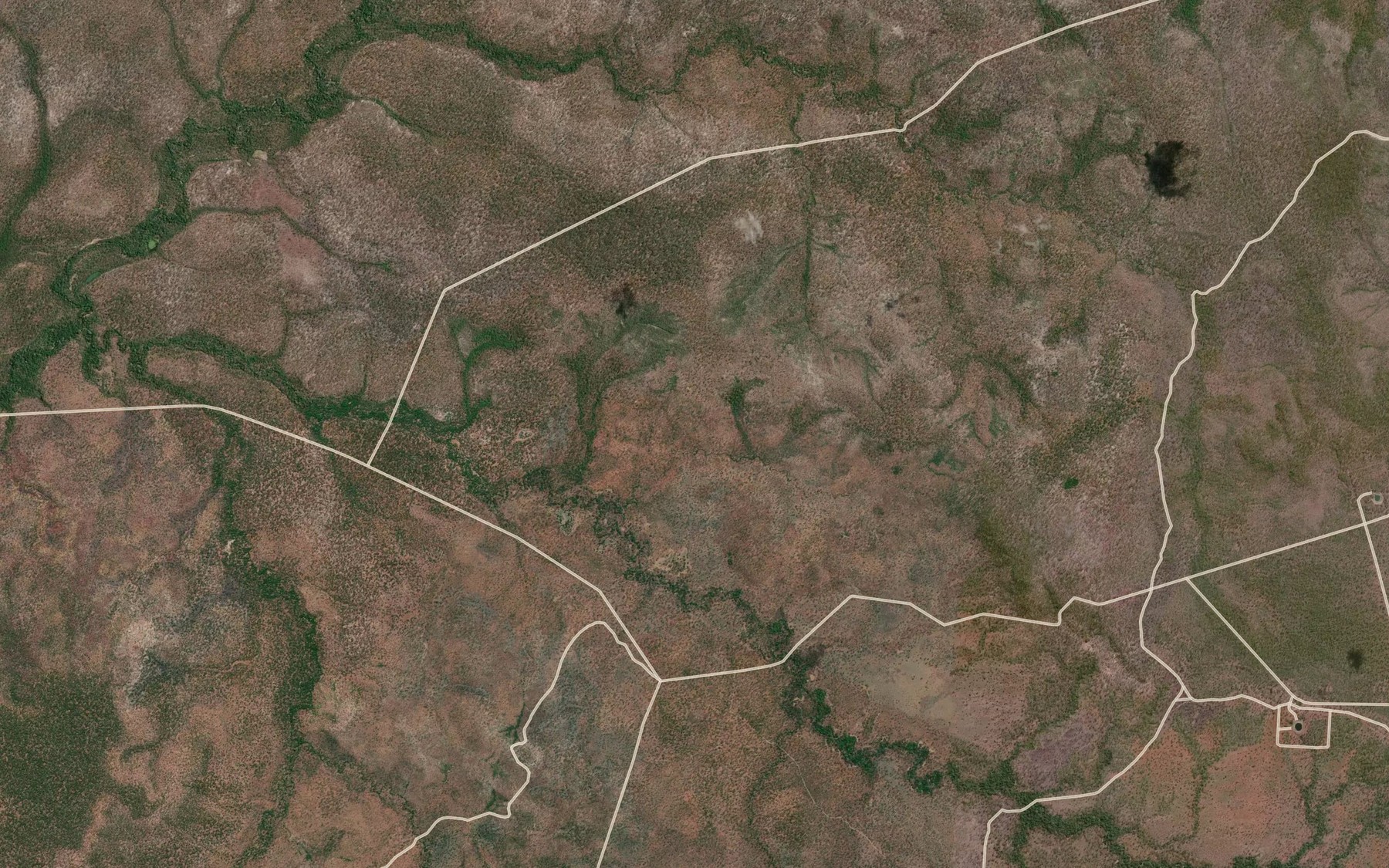 Satellite map of the Toby Creek