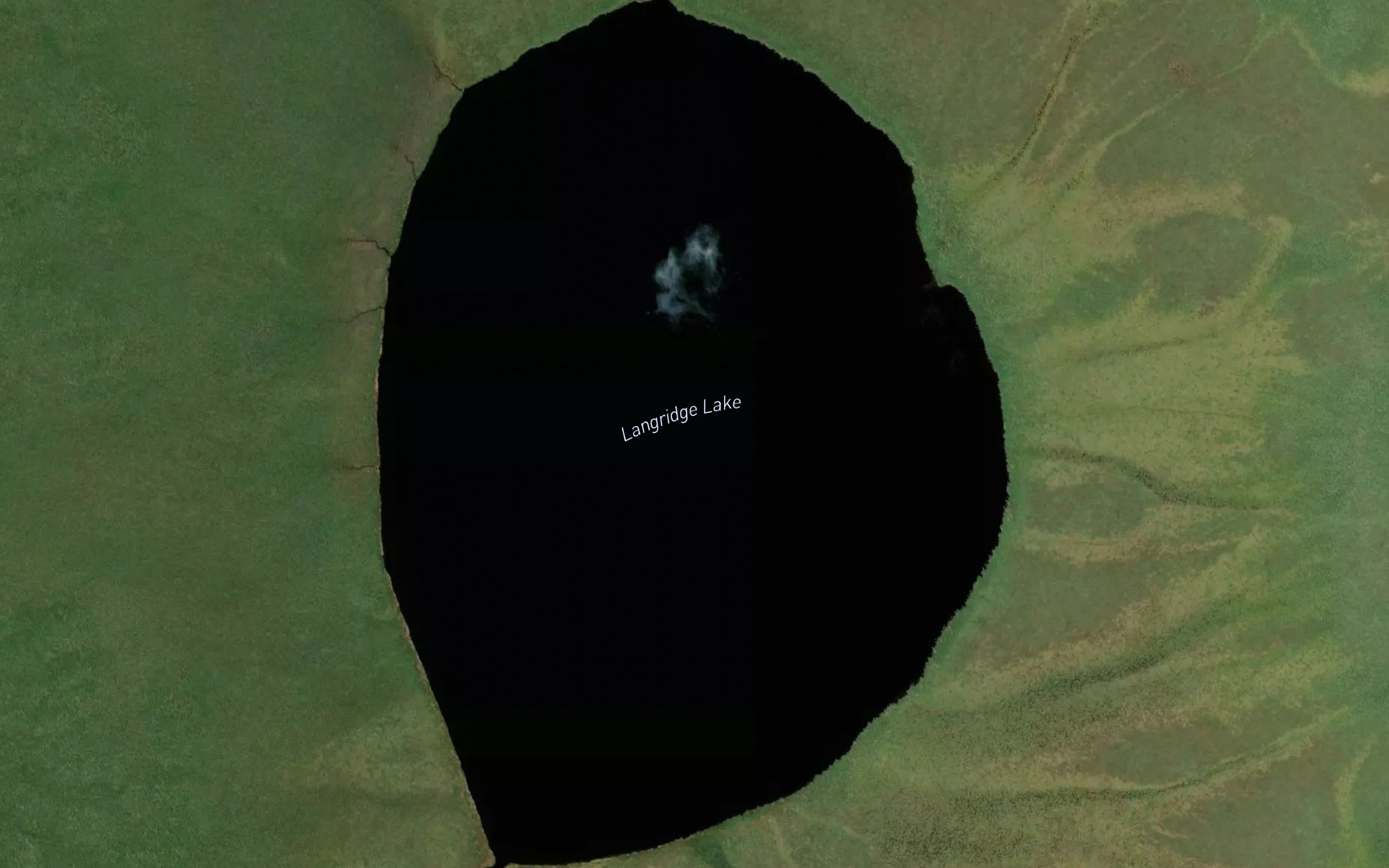 Satellite map of the Langridge Lake
