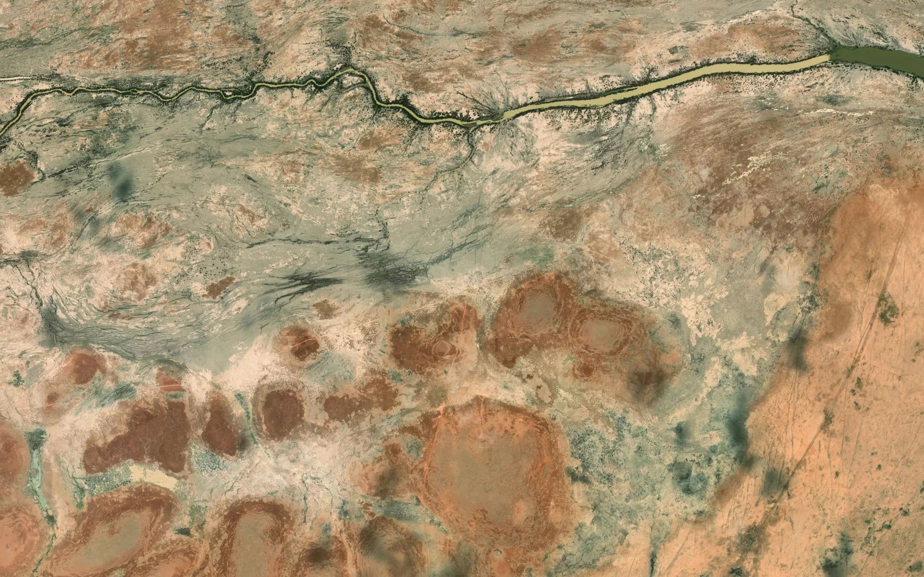 Satellite map of the Murraturley Creek