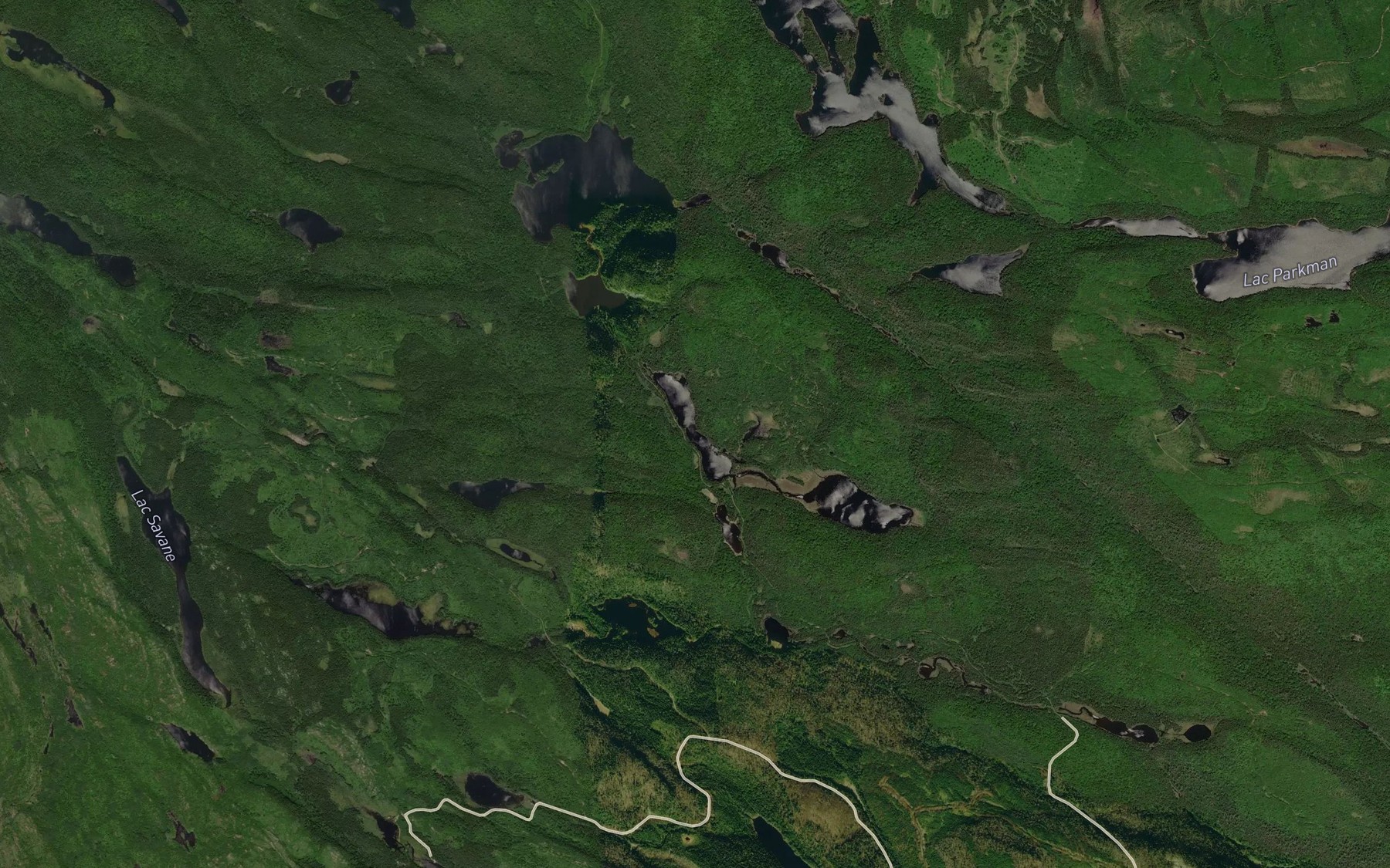 Satellite map of the Lac de la Chouette